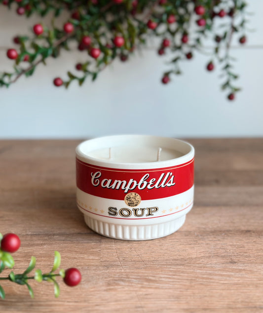 Gingerbread Cookie (new recipe) Vintage Vessel Candle,Campbell’s Soup Bowl