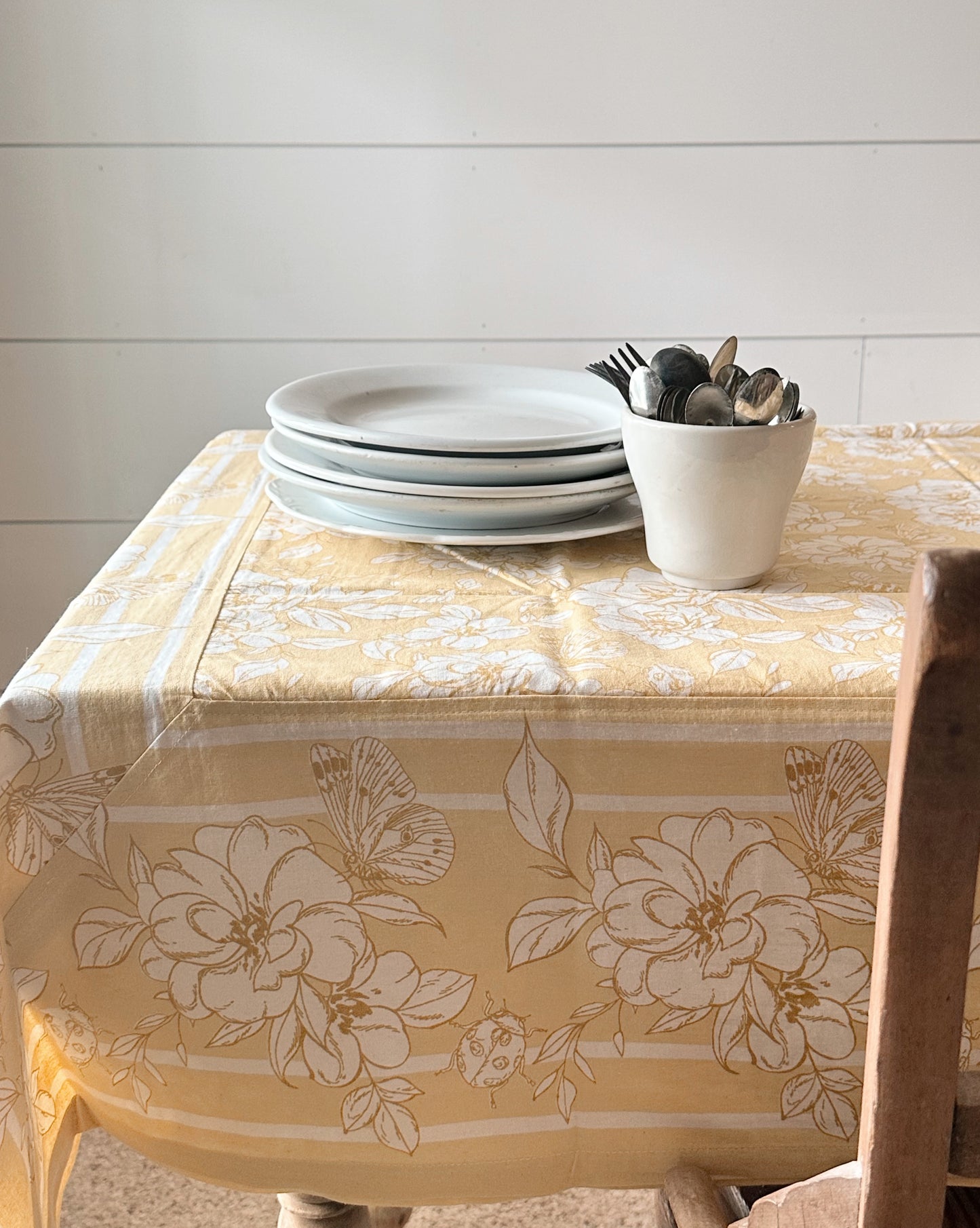 June Bug Yellow Tablecloth