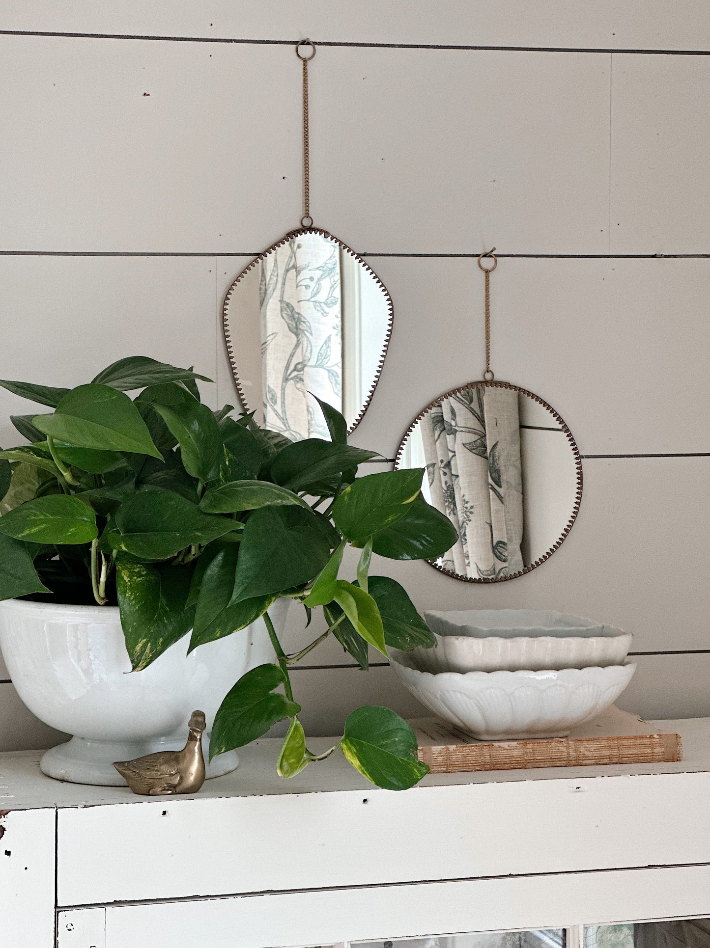 Dainty Edged Hanging Mirrors