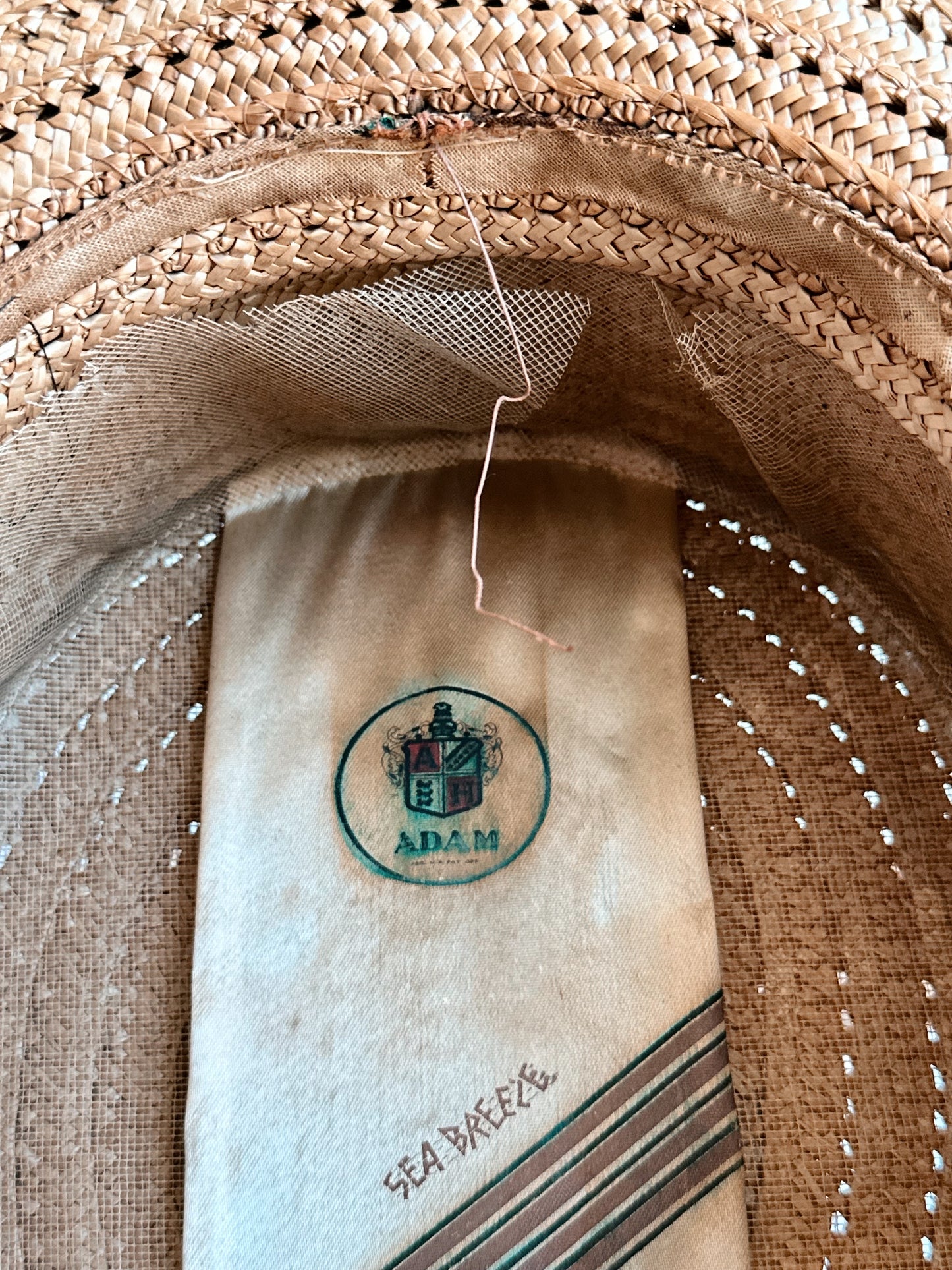 Vintage Woven Hat, Adam, Sea Breeze