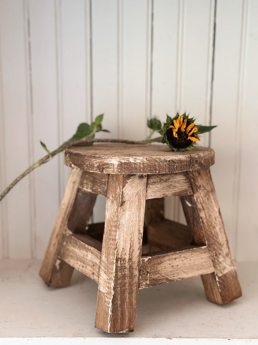 Reclaimed Wood Mini Stool