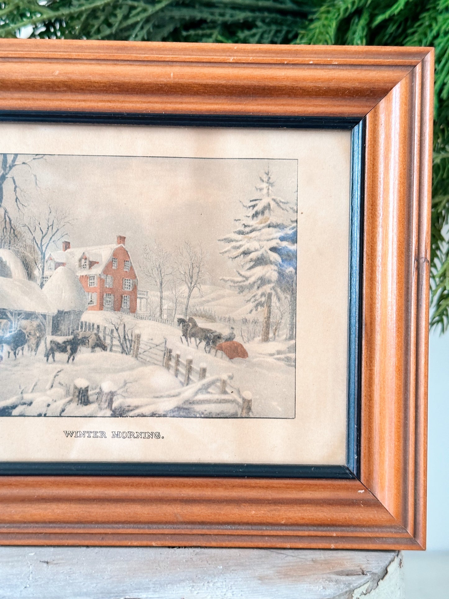 Vintage Currier and Ives, Winter Morning