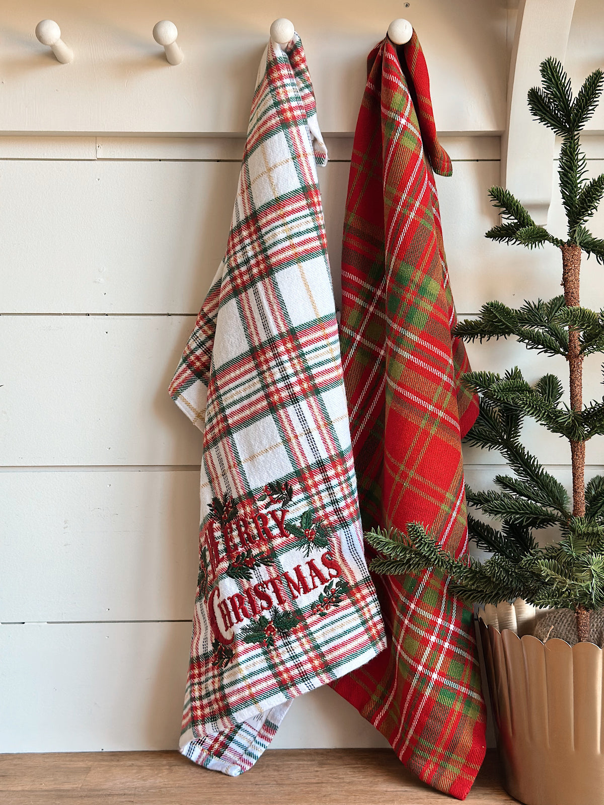 Christmas Plaid Tea Towels