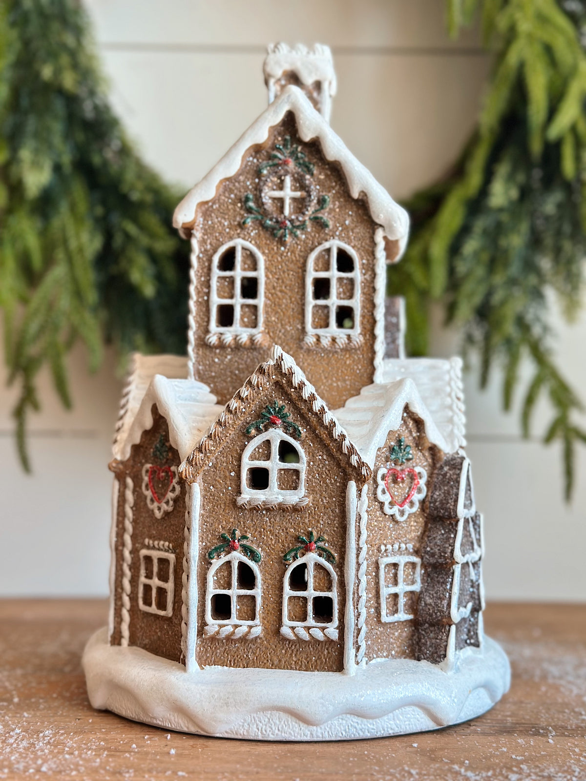 Sugared Light Up Gingerbread Mansion