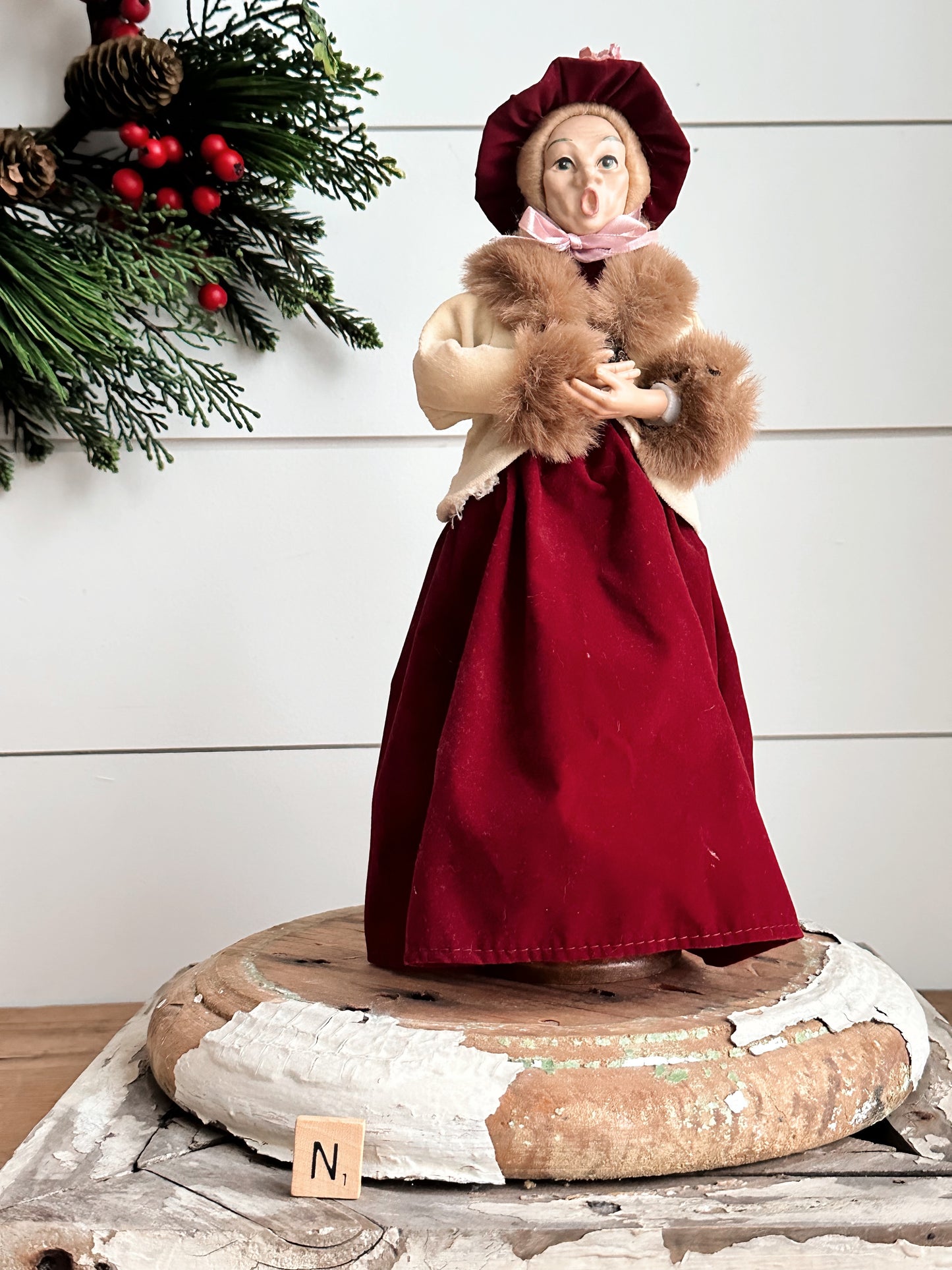 Vintage Victorian Style Caroler
