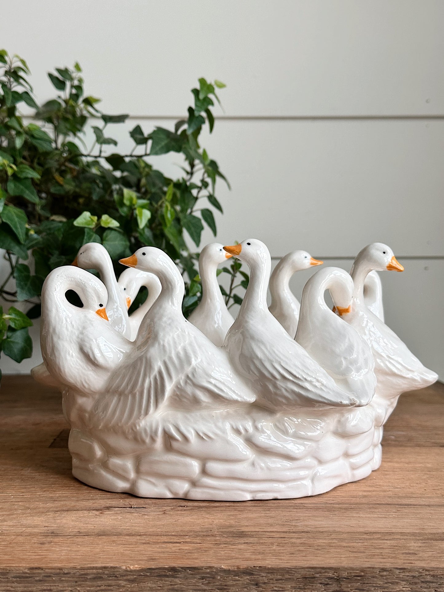 Vintage Gaggle of Geese Planter
