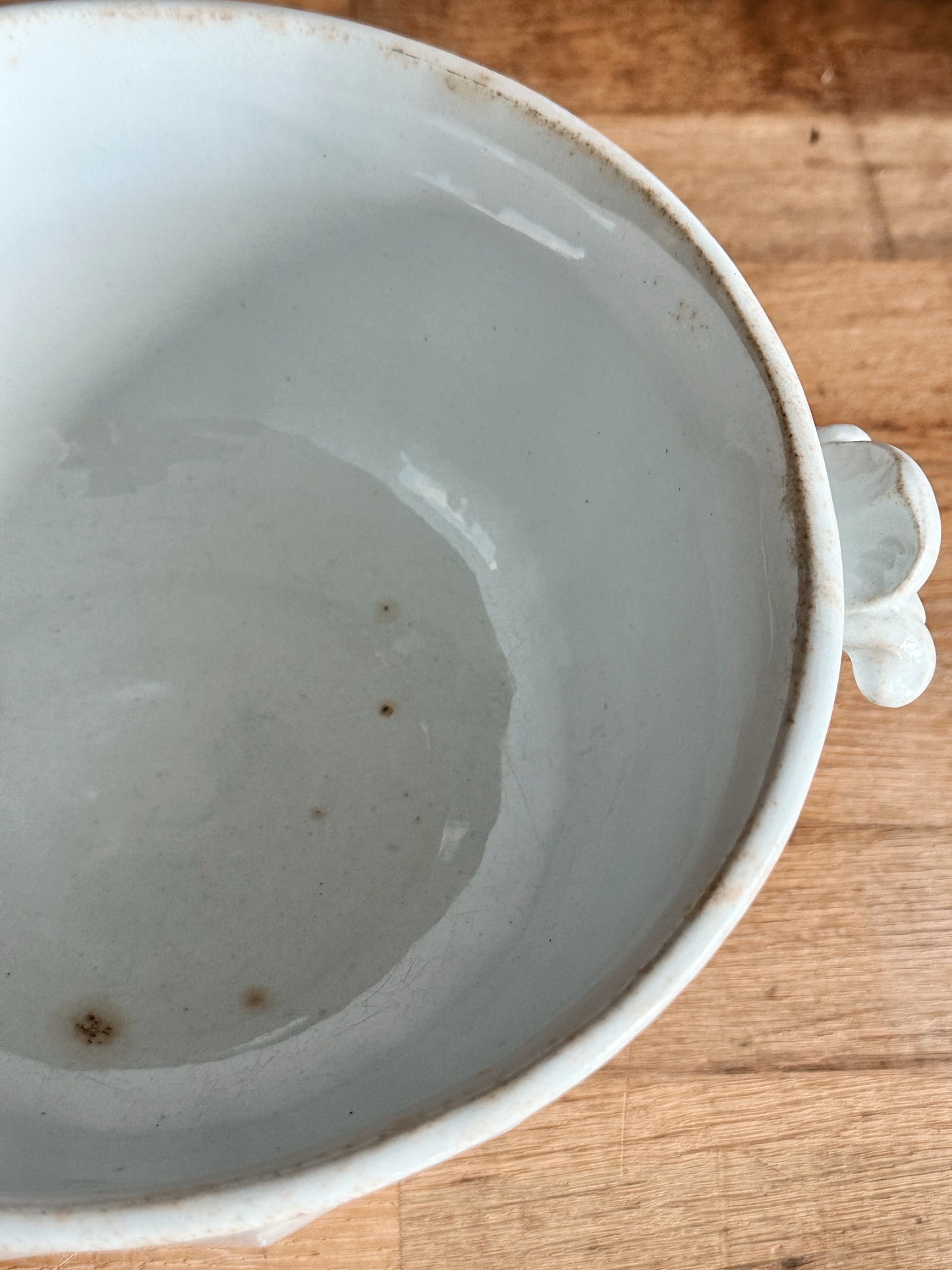 Antique Jacob Furnival Ironstone Punch Bowl & Lid