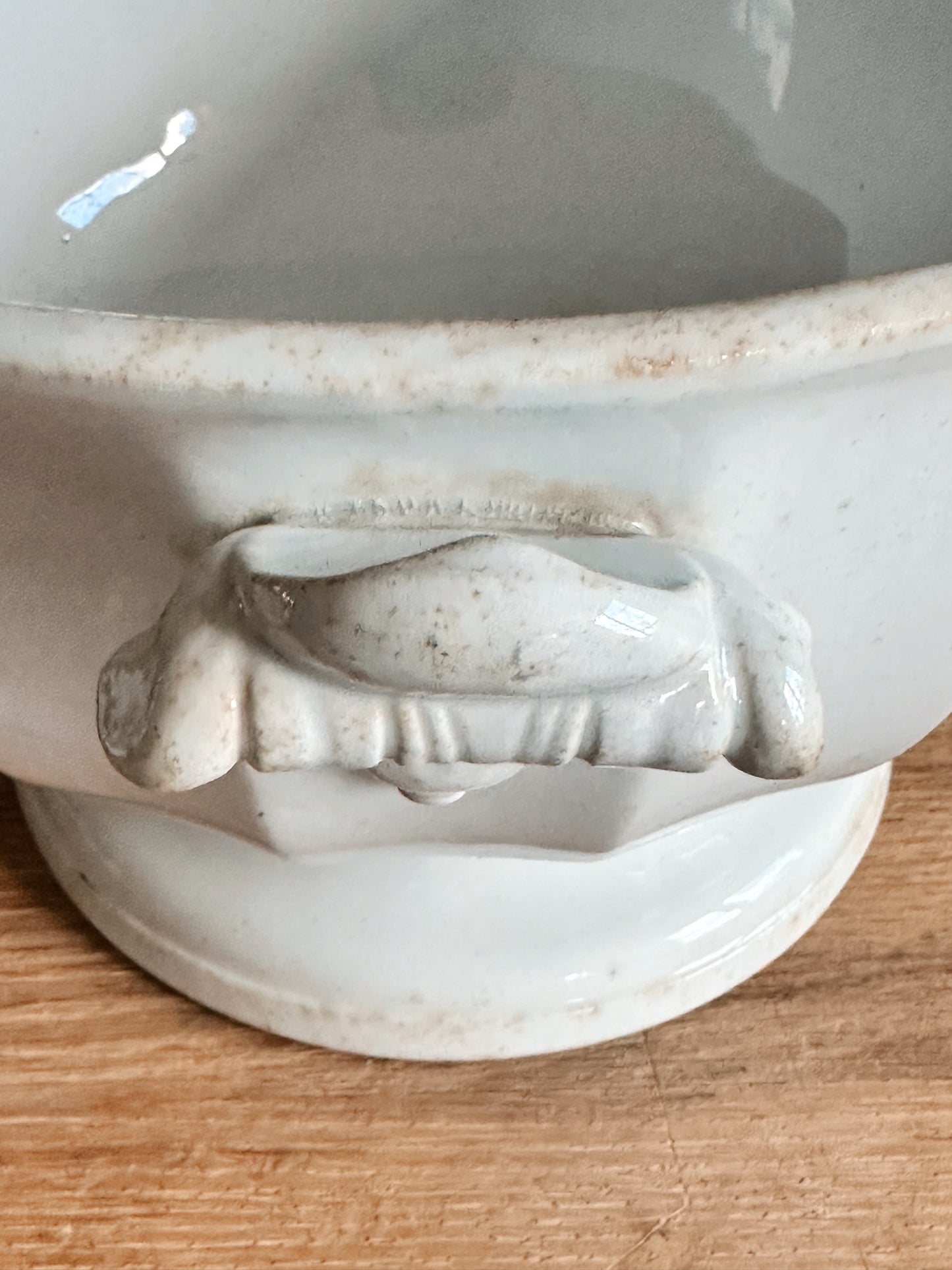 Antique Jacob Furnival Ironstone Punch Bowl & Lid