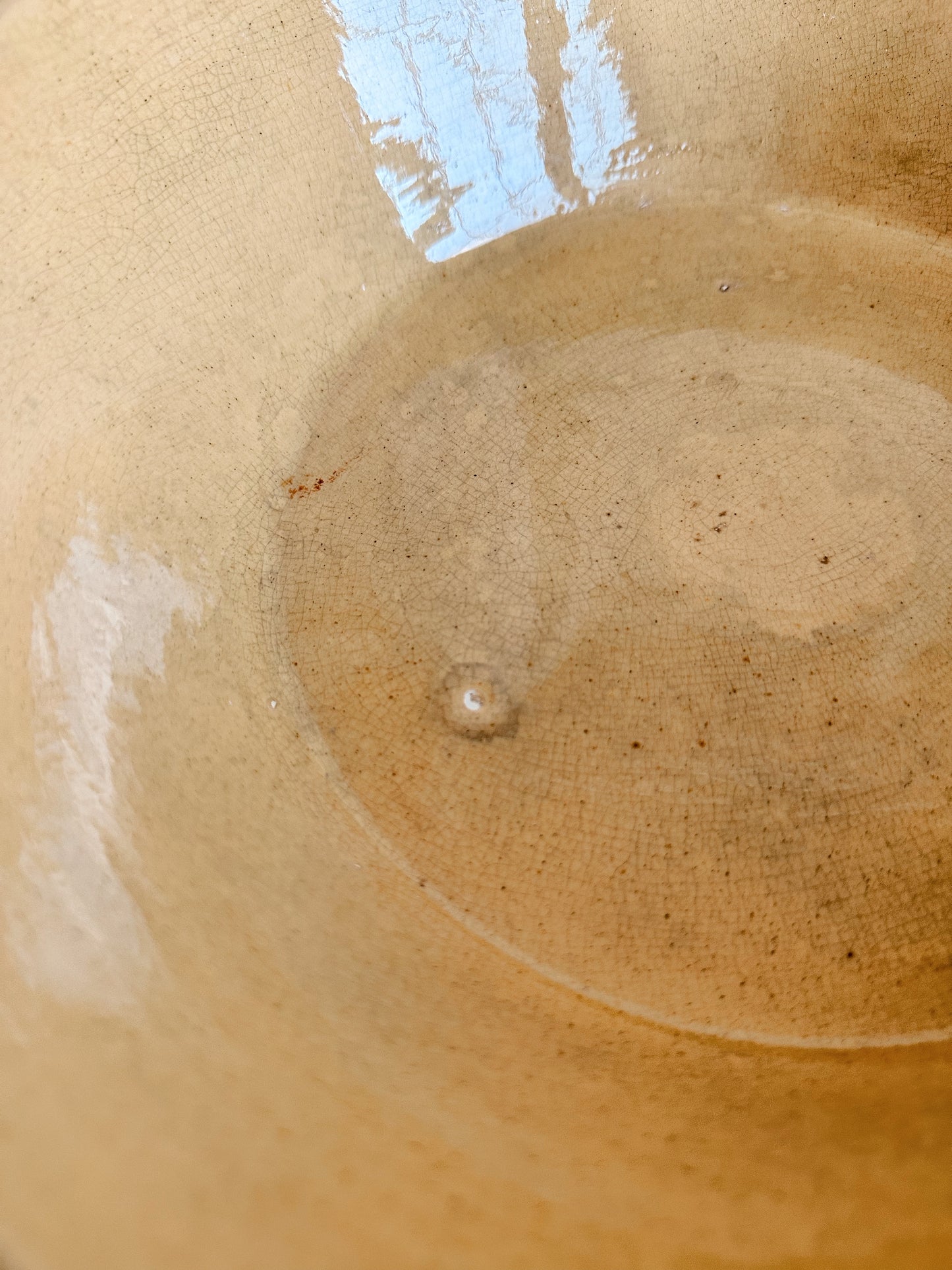 Vintage Yellow Ware Milk Pan