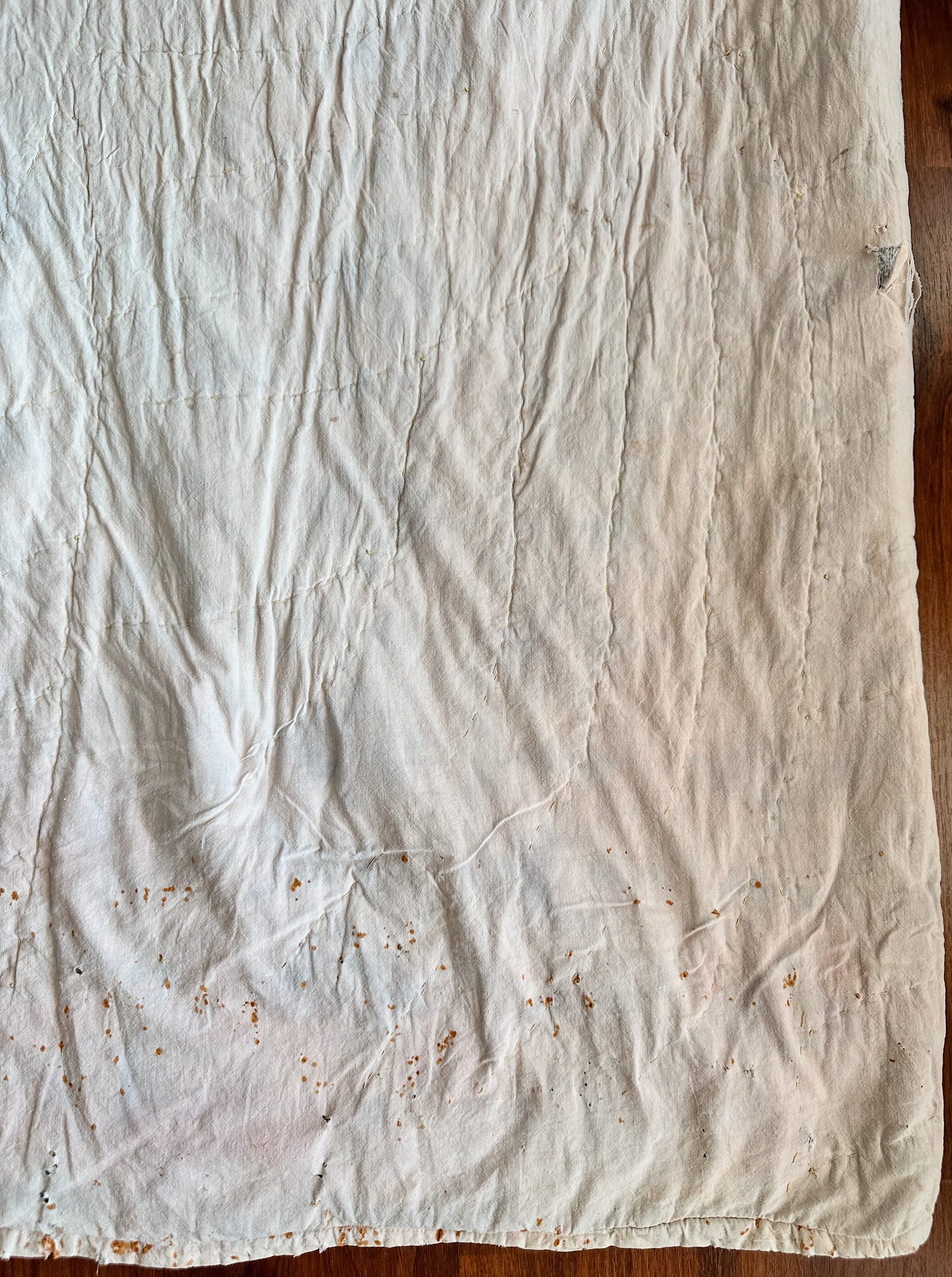 Vintage Hand Stitched Cotton Star & Crazy Scrap Quilt
