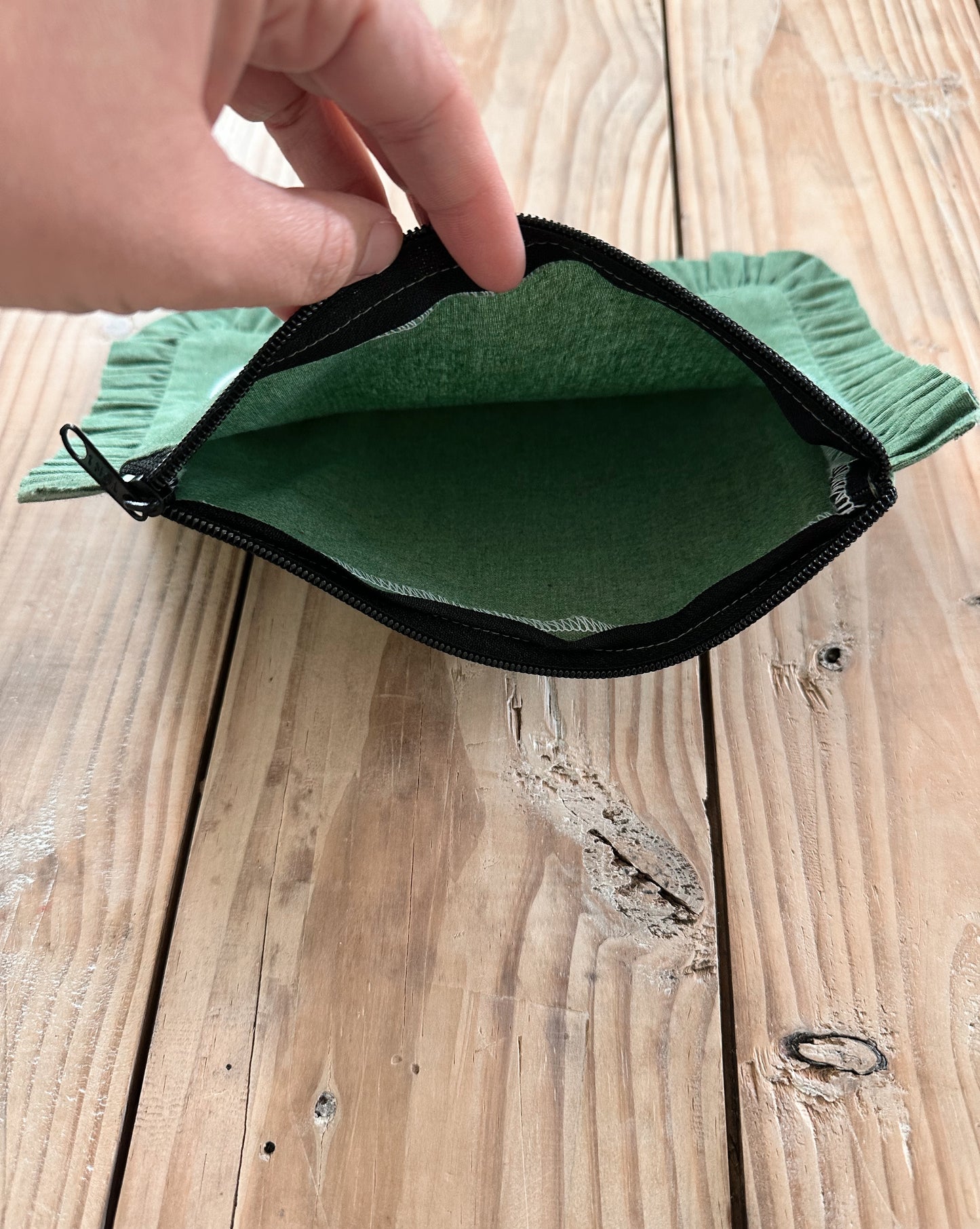 Ruffled Antiquarian Club Zipper Pouch