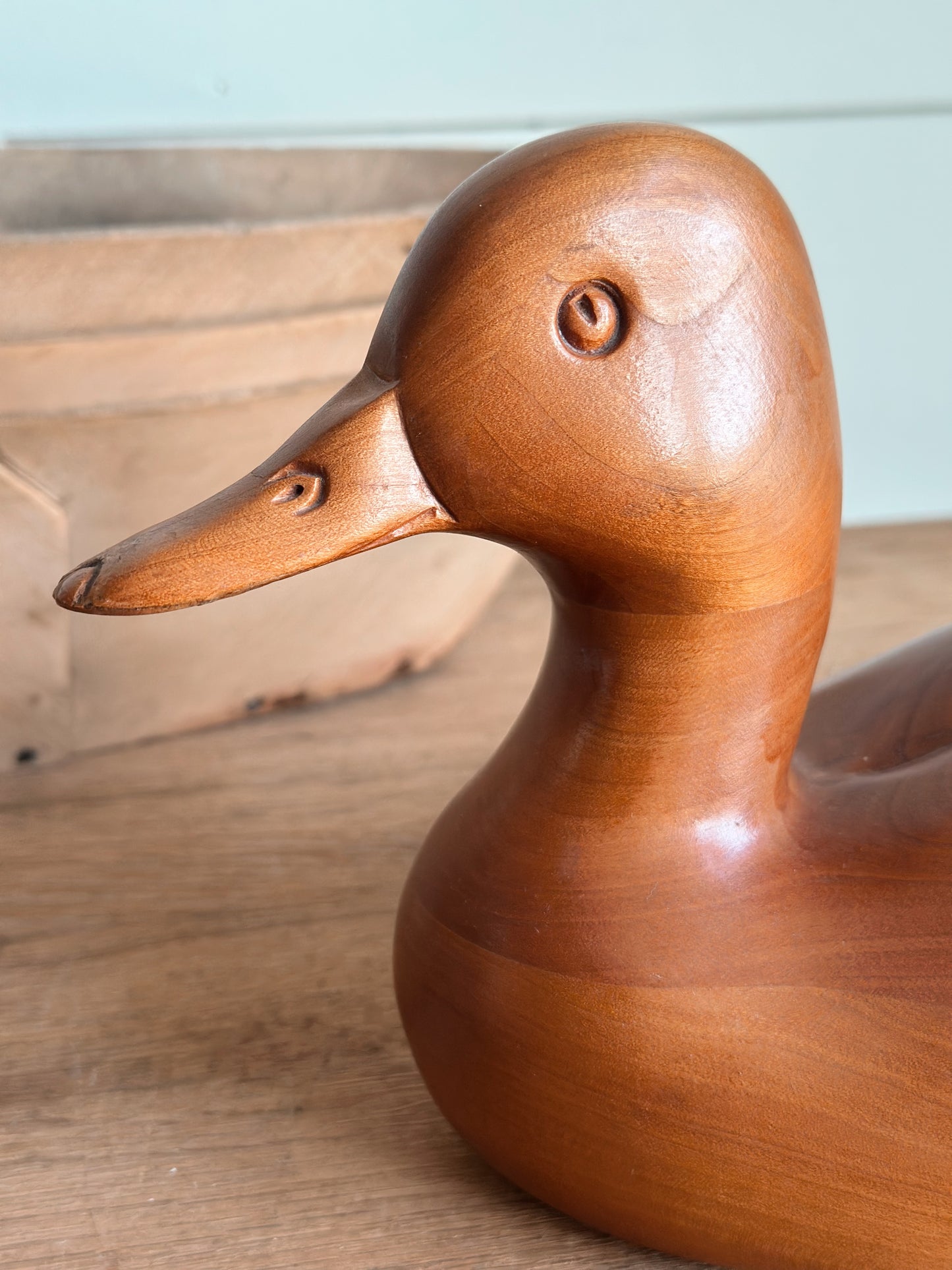 Vintage Carved Wood Duck