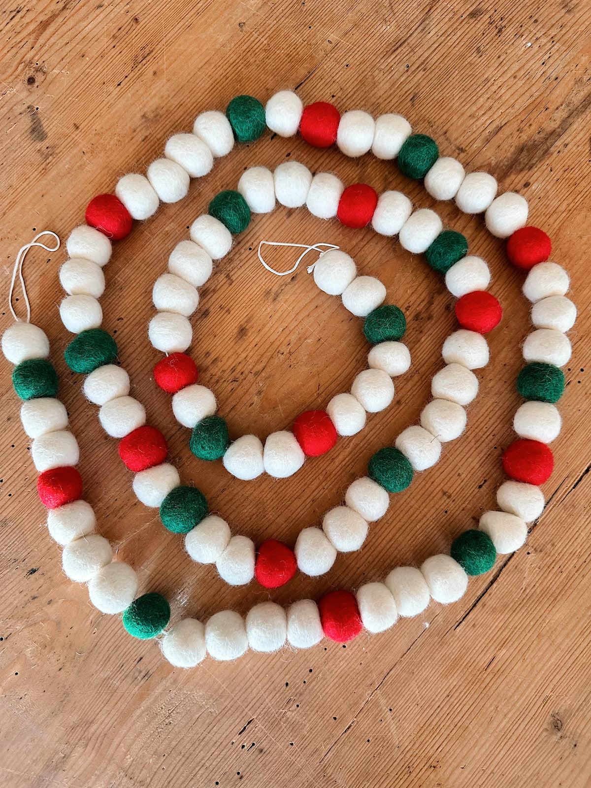 Felted Ball Garland