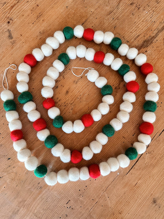 Felted Ball Garland