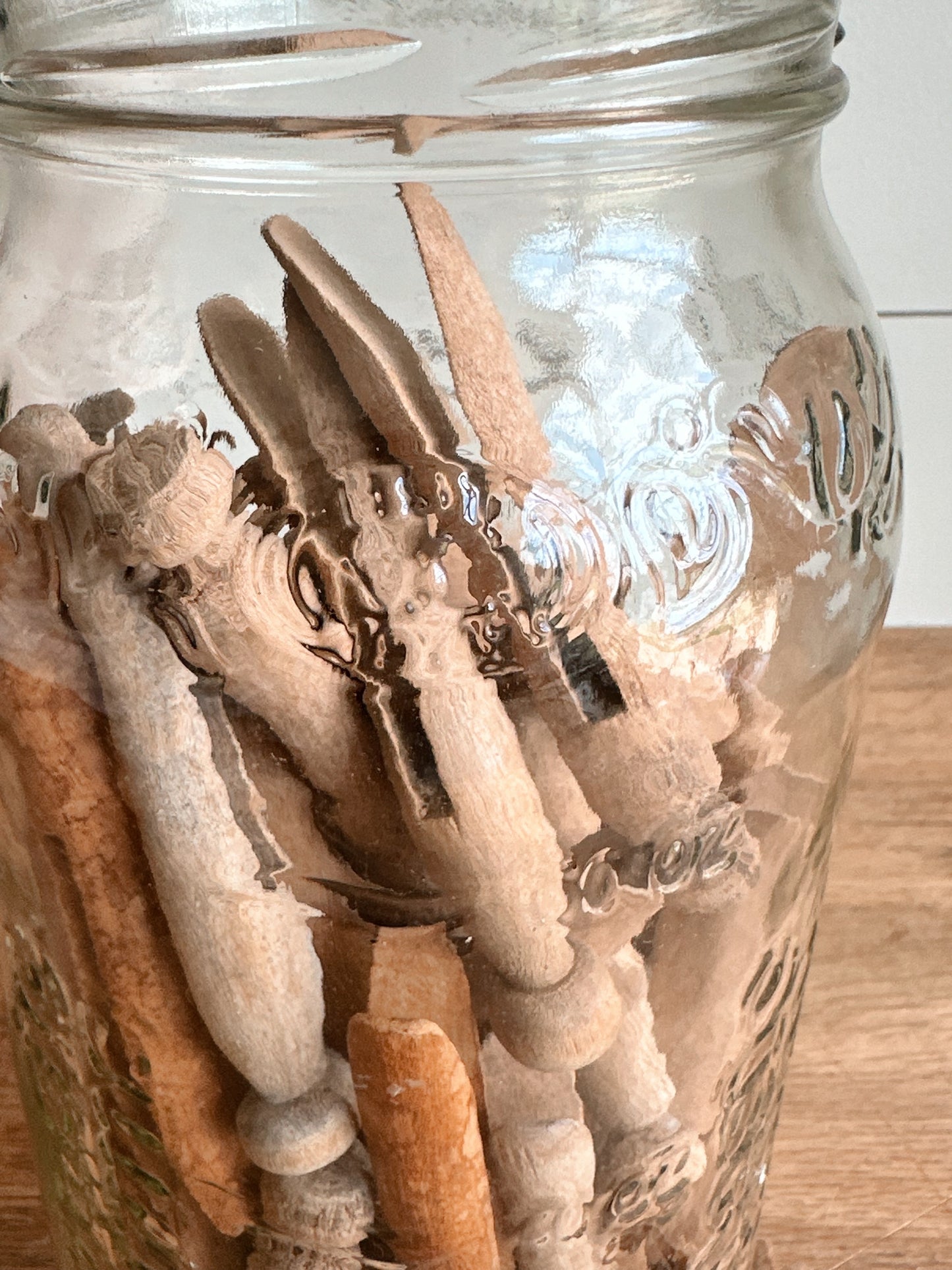 Vintage Vlasic Jar & Clothespins