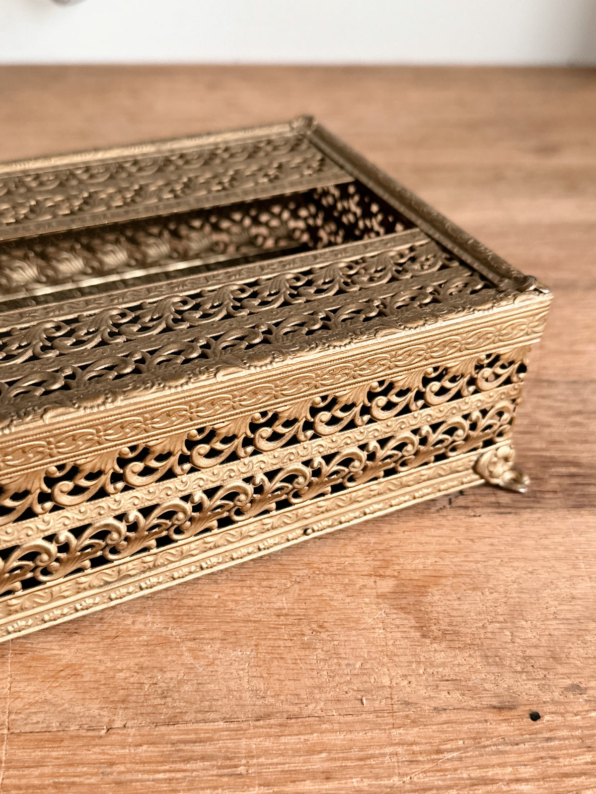 Vintage Brass Tissue Holder