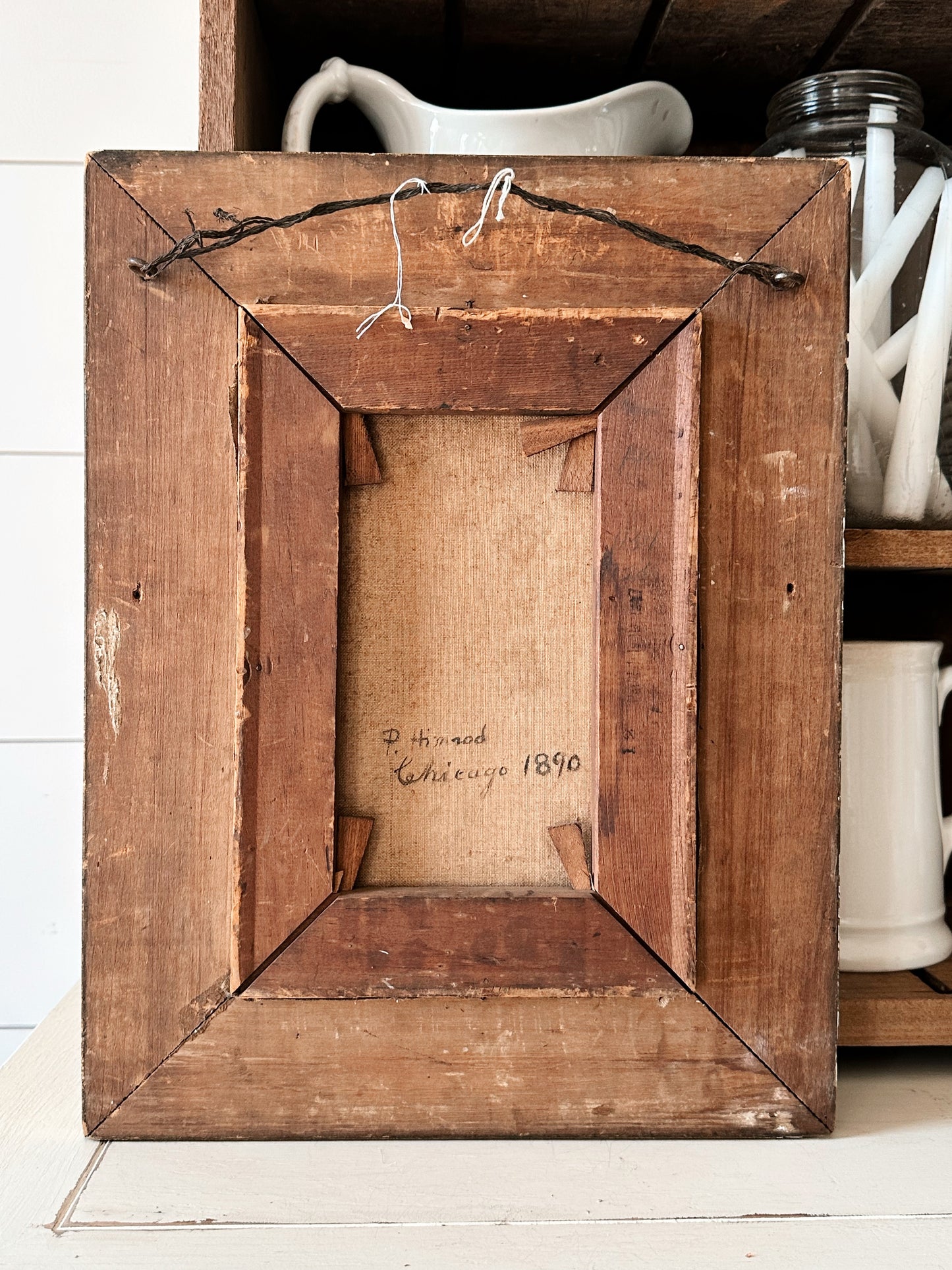 Original Antique Moody Painting of Grapes, Signed & Dated