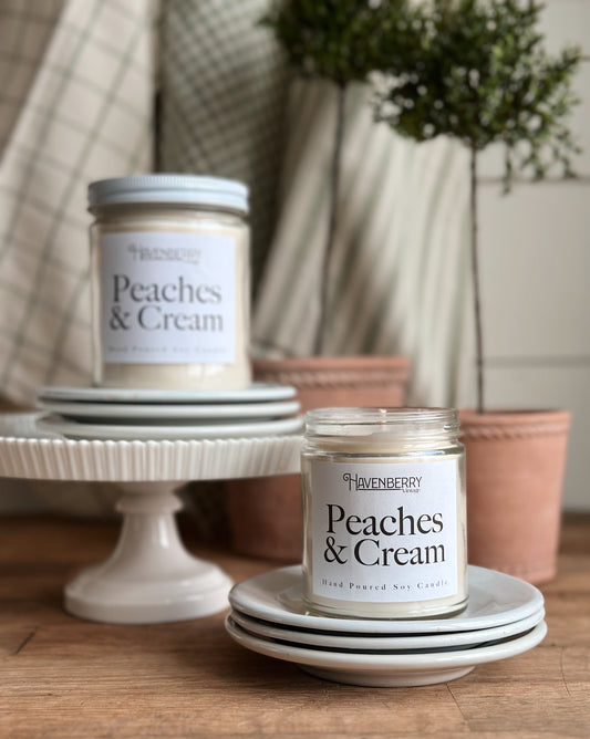Hand Poured Peaches & Cream Candle