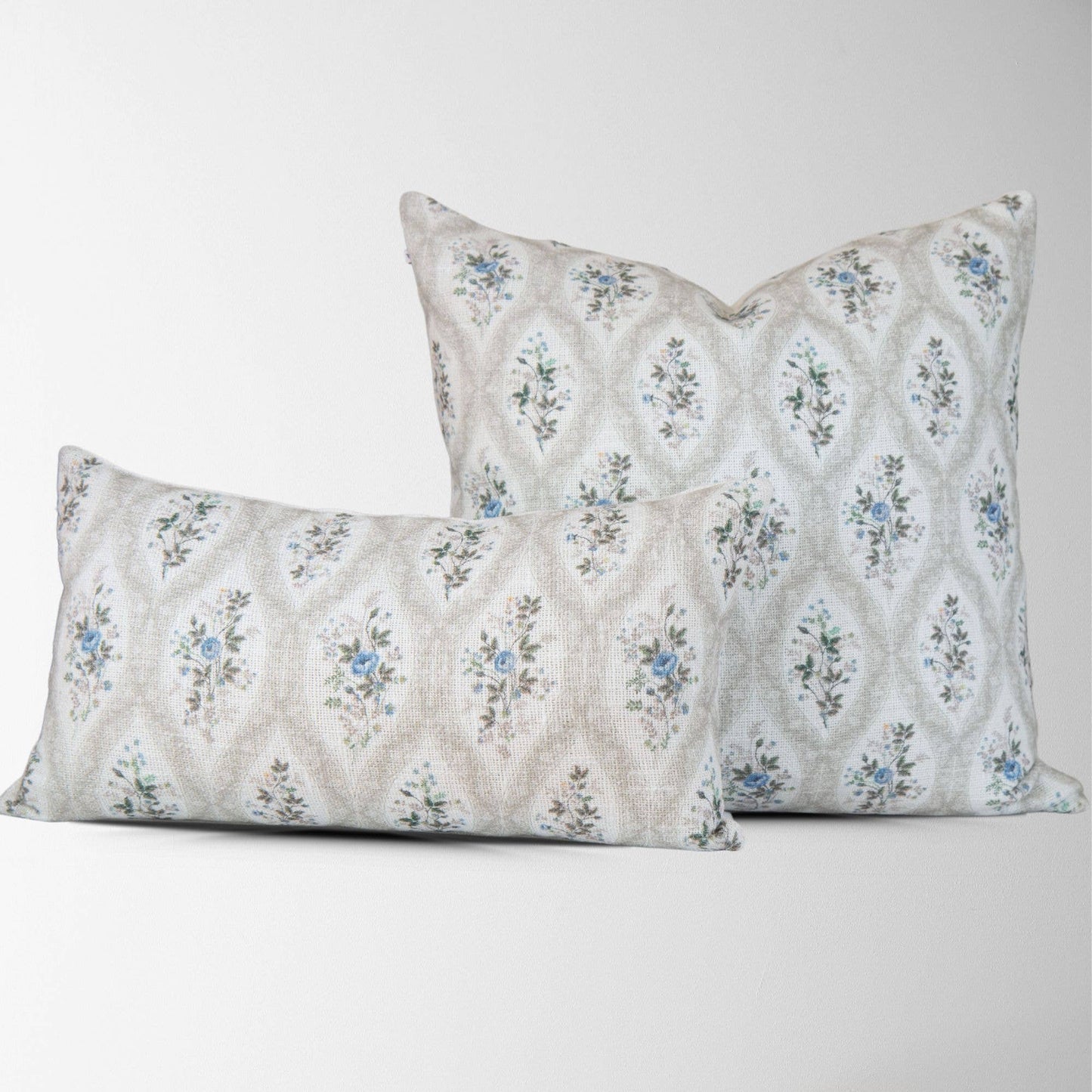 Grace Rose Bouquet Pillow Cover in Silver