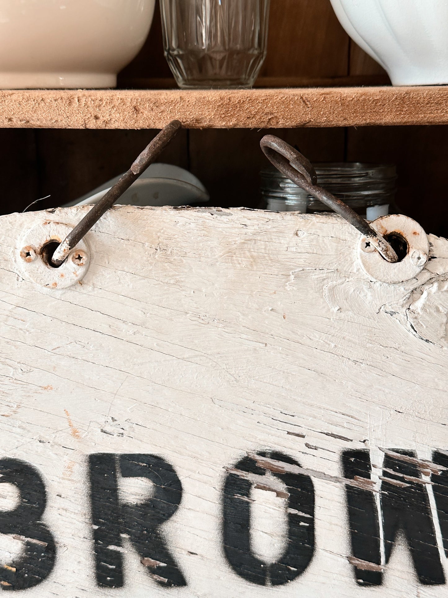 Authentic Old Double Sided Egg Sign