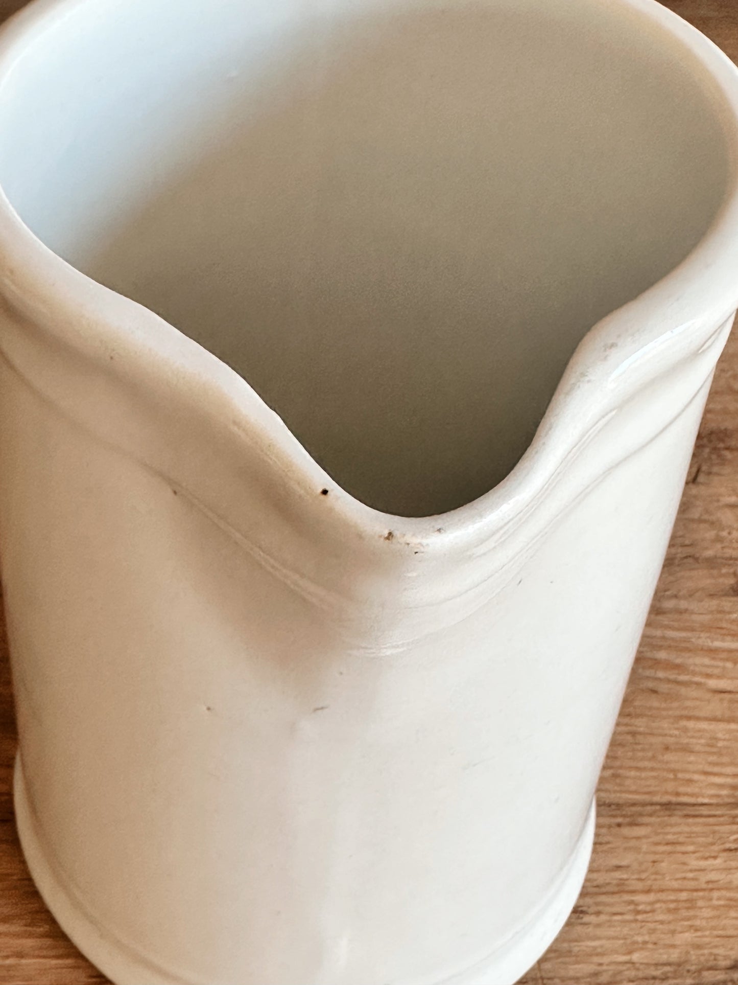 Vintage Ironstone Milk Pitcher (with special note on the bottom)