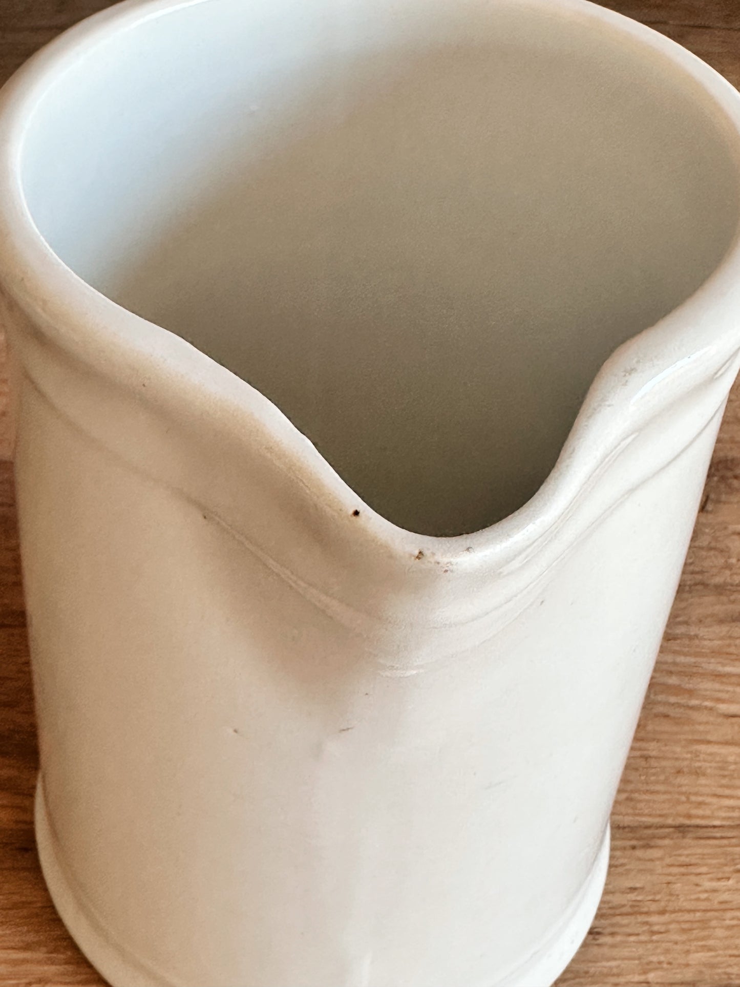 Vintage Ironstone Milk Pitcher (with special note on the bottom)