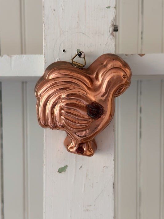 Petite Vintage Copper Rooster Mold