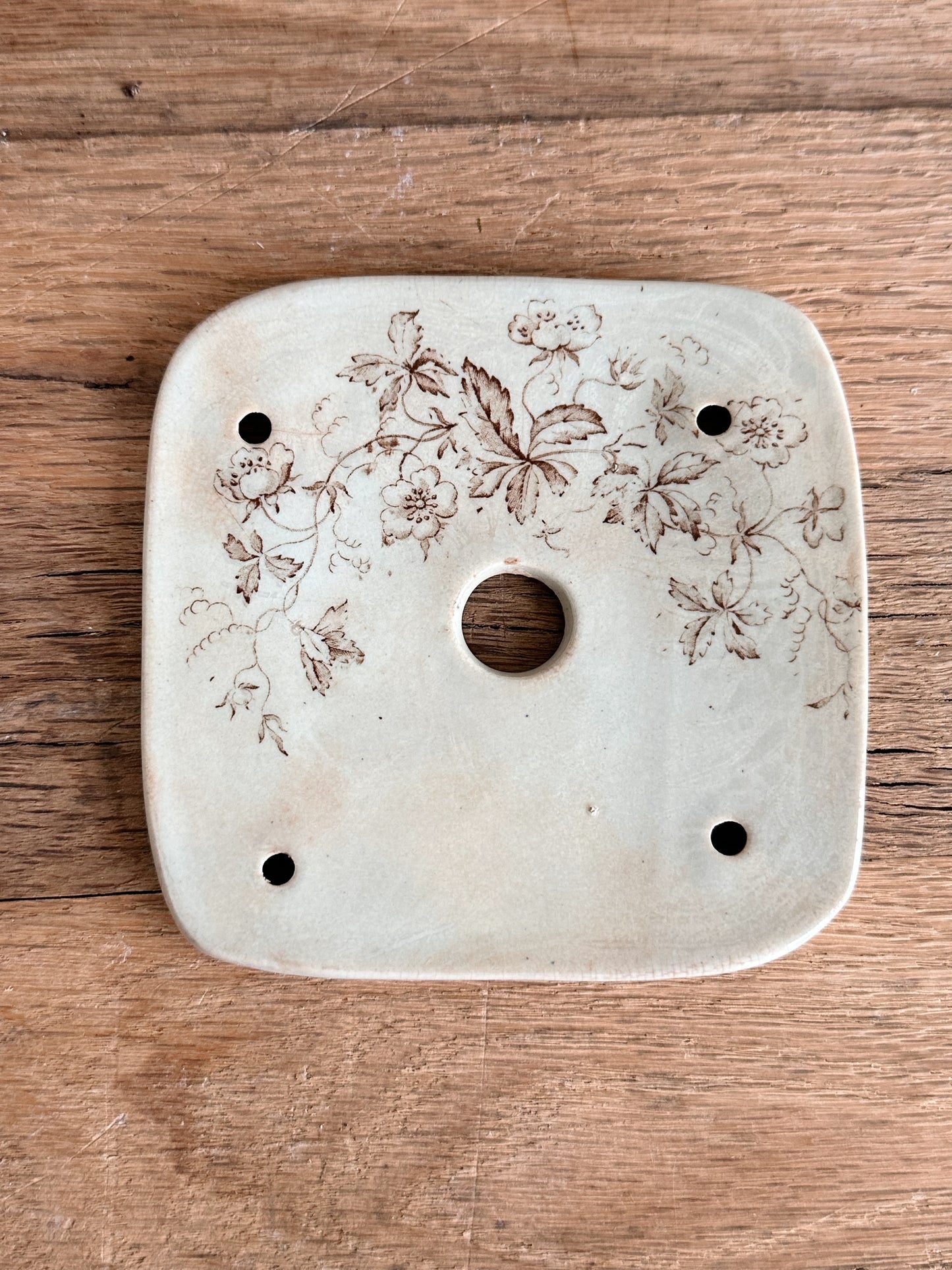 Antique WH Pearl & Co Covered Soap Dish with Drain Plate
