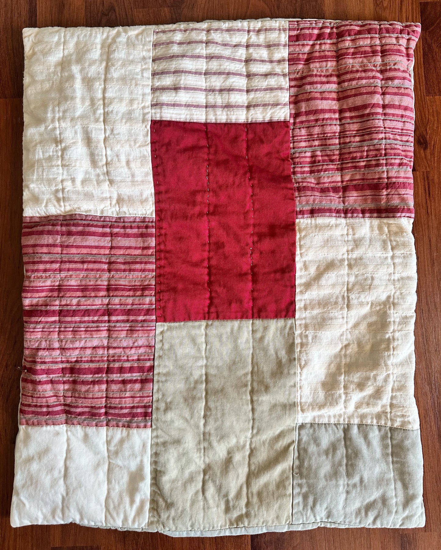 Vintage Woolrich Home Hand-Quilted Patchwork Quilt + Sham