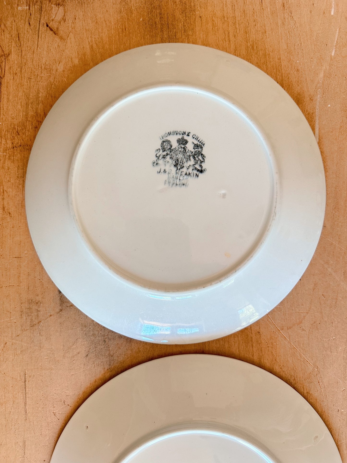 Stack of Three Ironstone Plates