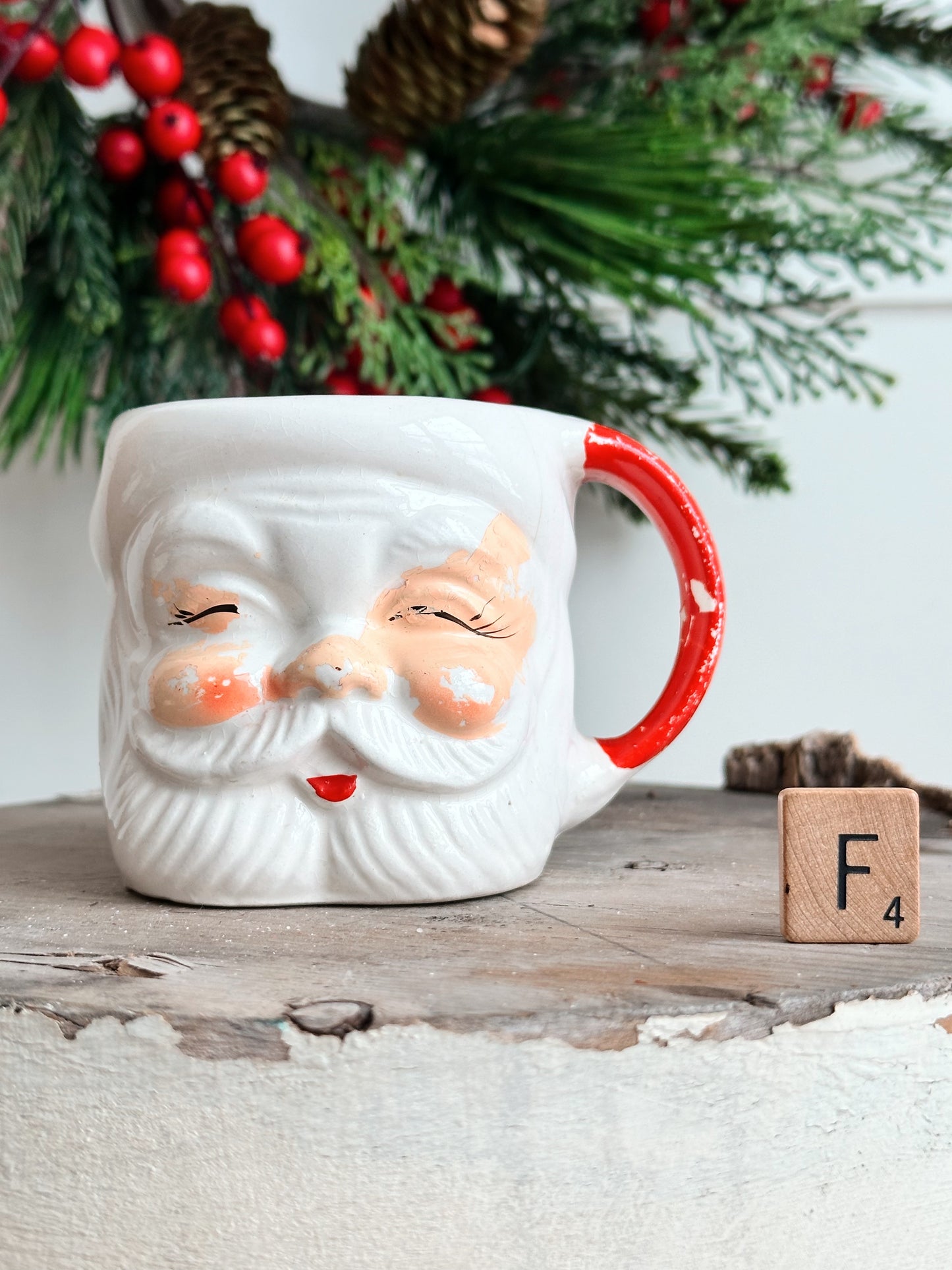 Vintage Santa Mug, Japan