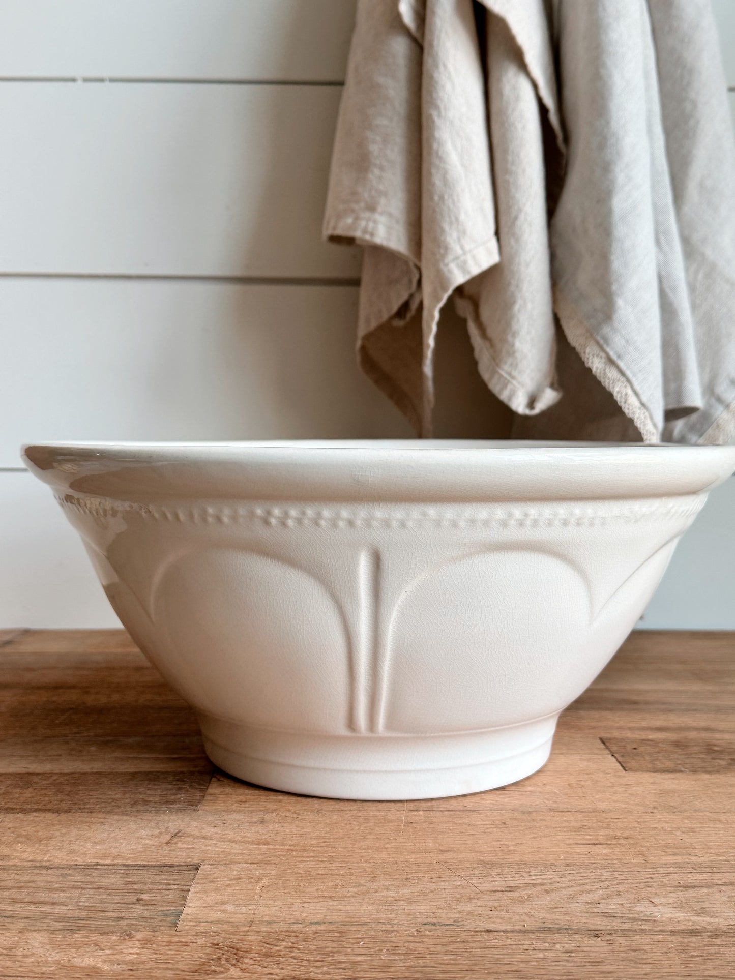 Big Beautiful Vintage Ironstone Heart Bowl