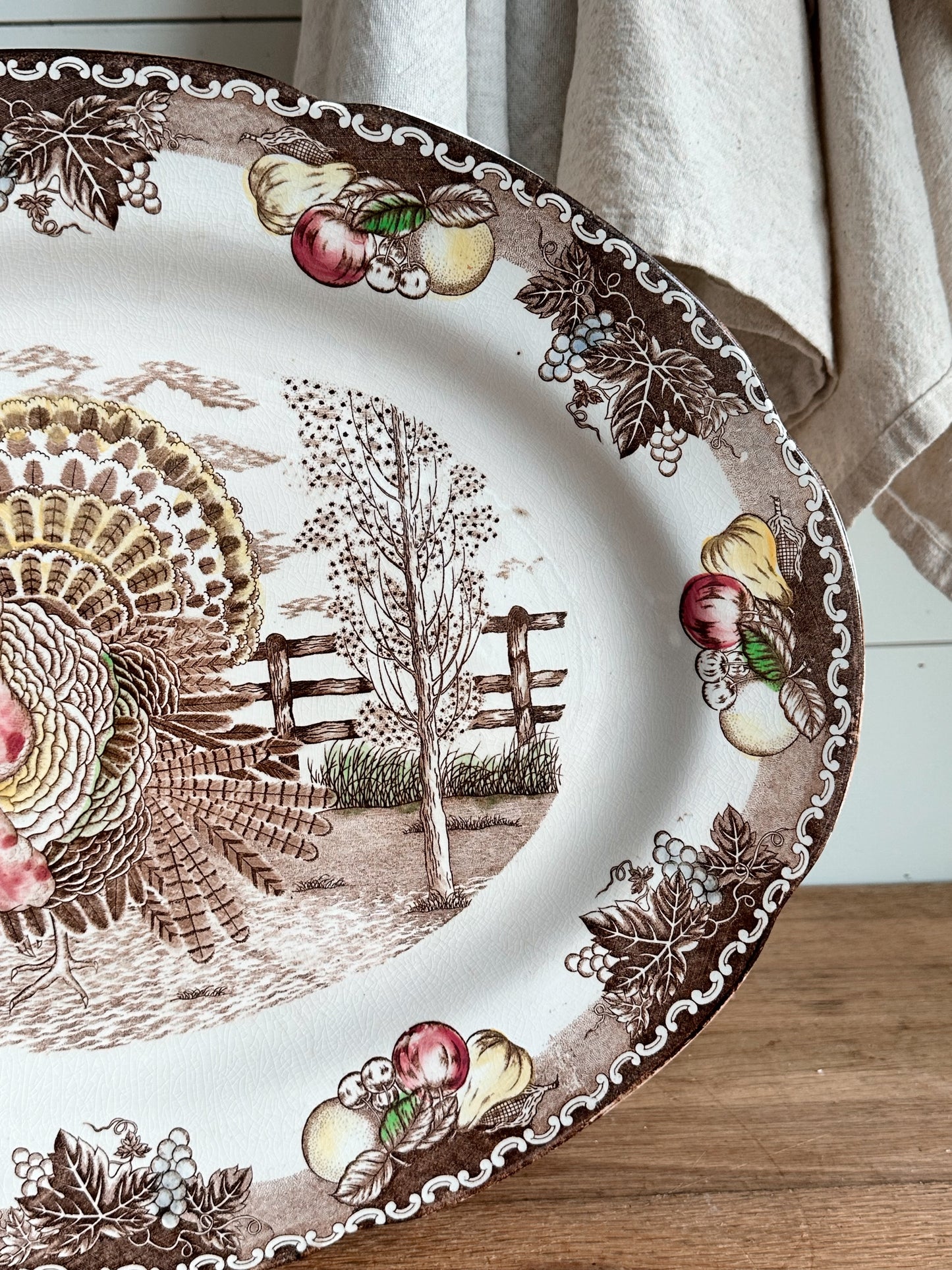 Vintage King Tom Ironstone Turkey Platter
