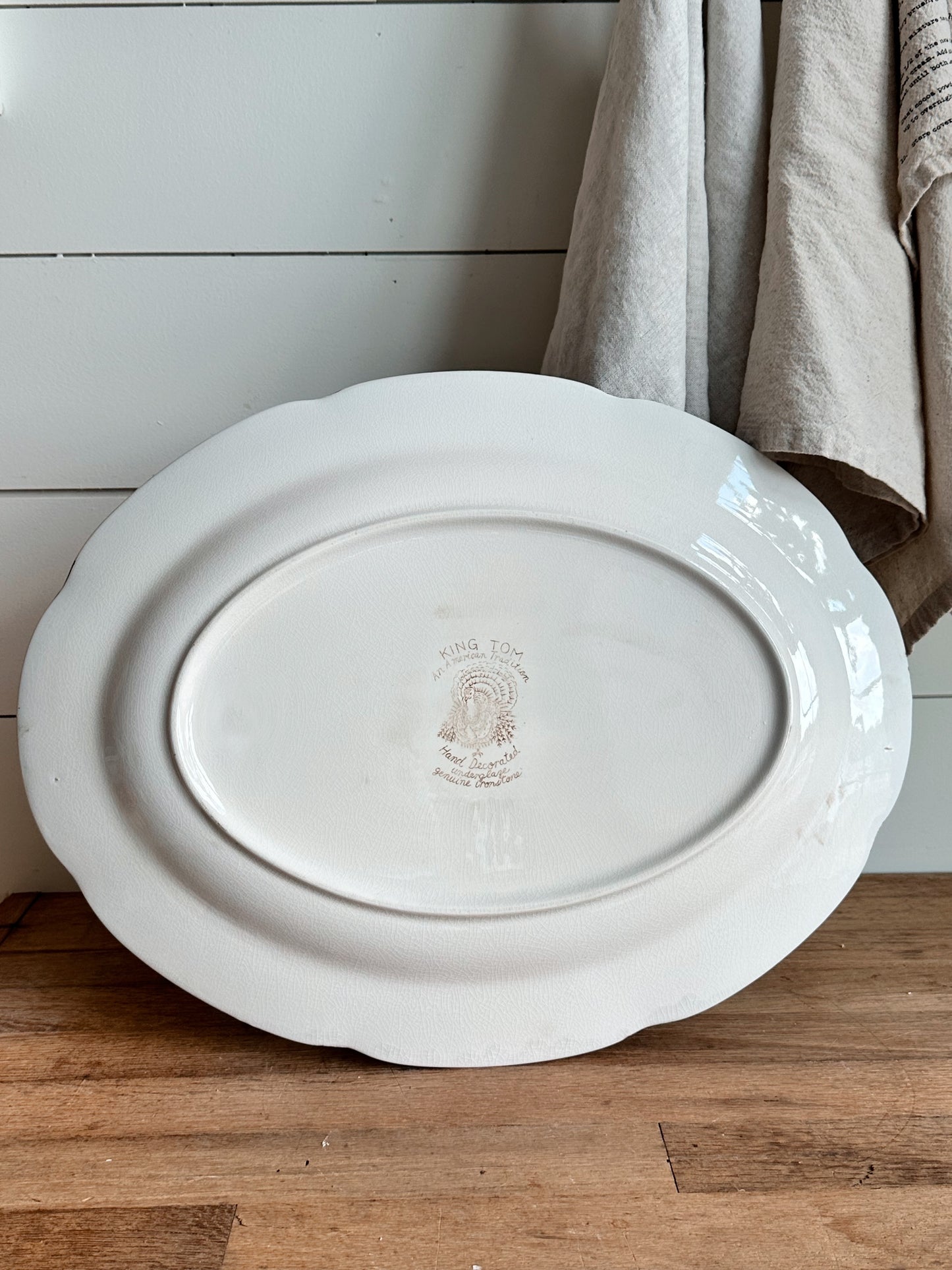 Vintage King Tom Ironstone Turkey Platter
