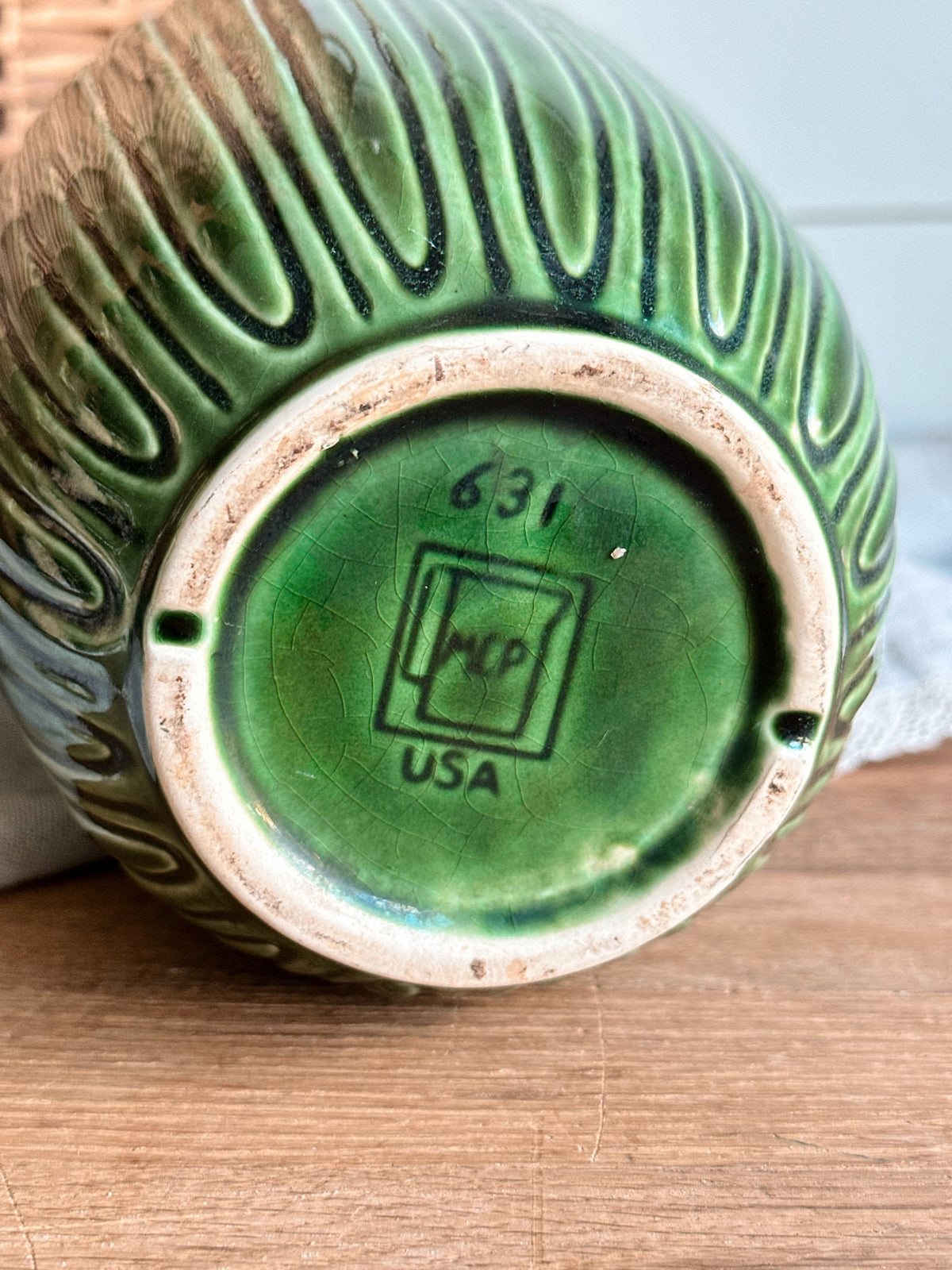 Vintage Green USA Planter