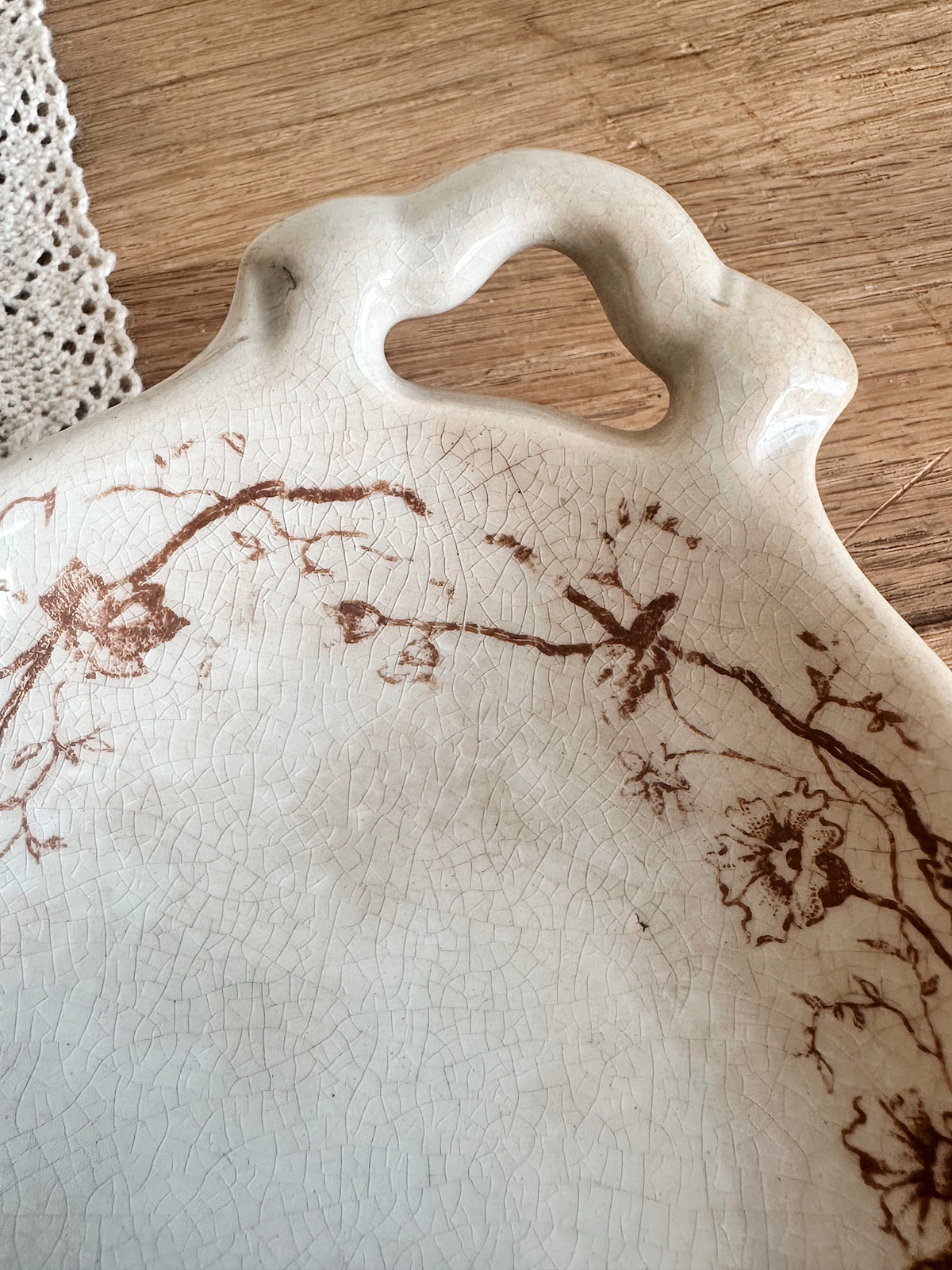 Antique Ironstone Transferware Relish Dish