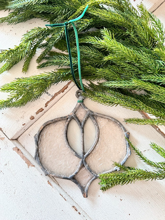 Vintage Leaded Glass Ornament