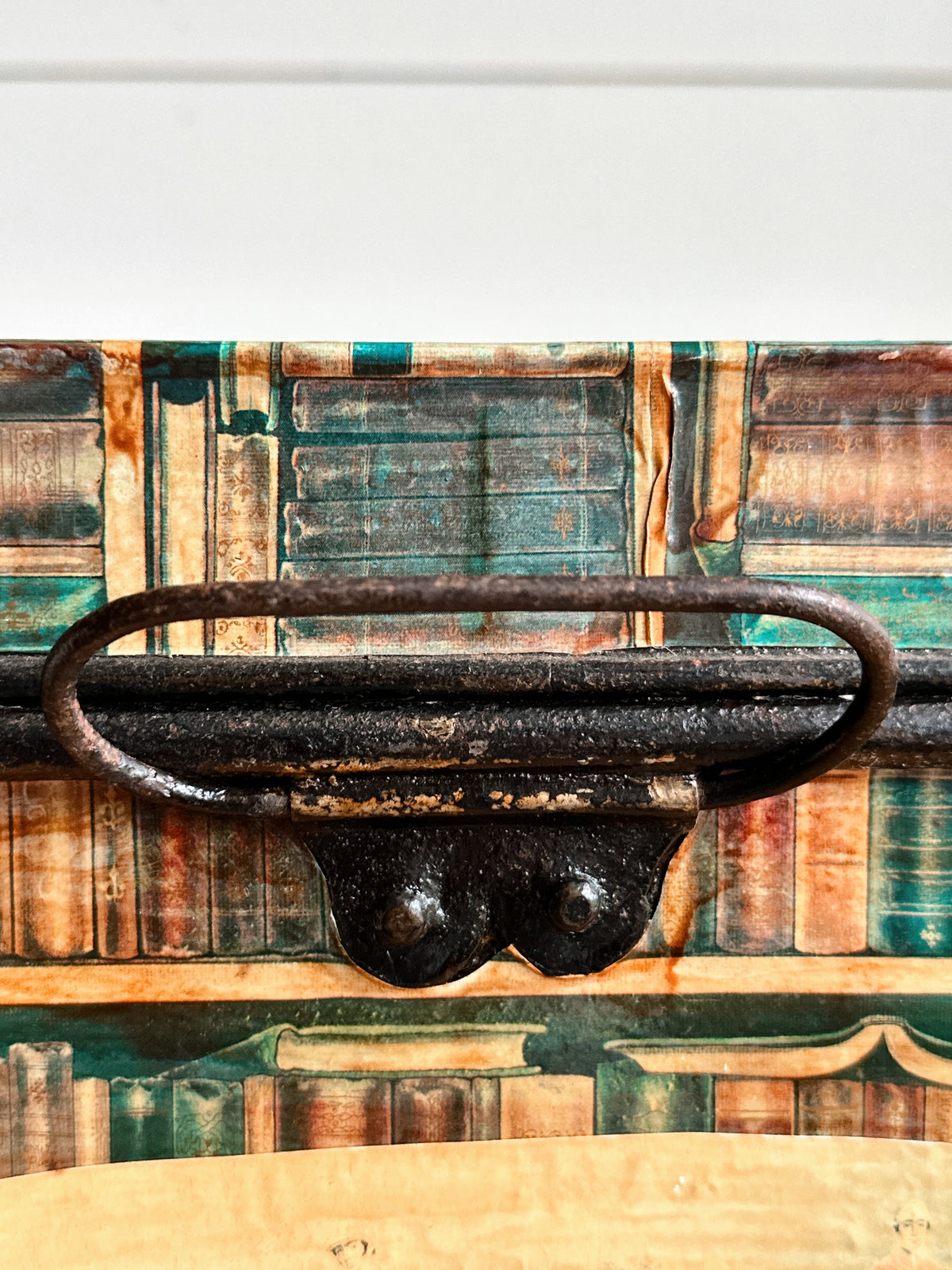 Vintage Equestrian Themed Iron Box