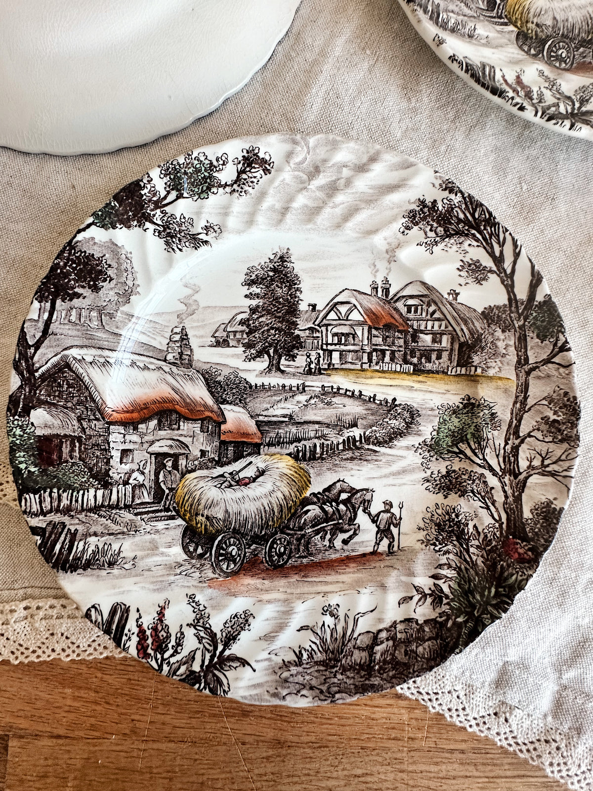 Collection of Four Ridgway Staffordshire Transferware Plates