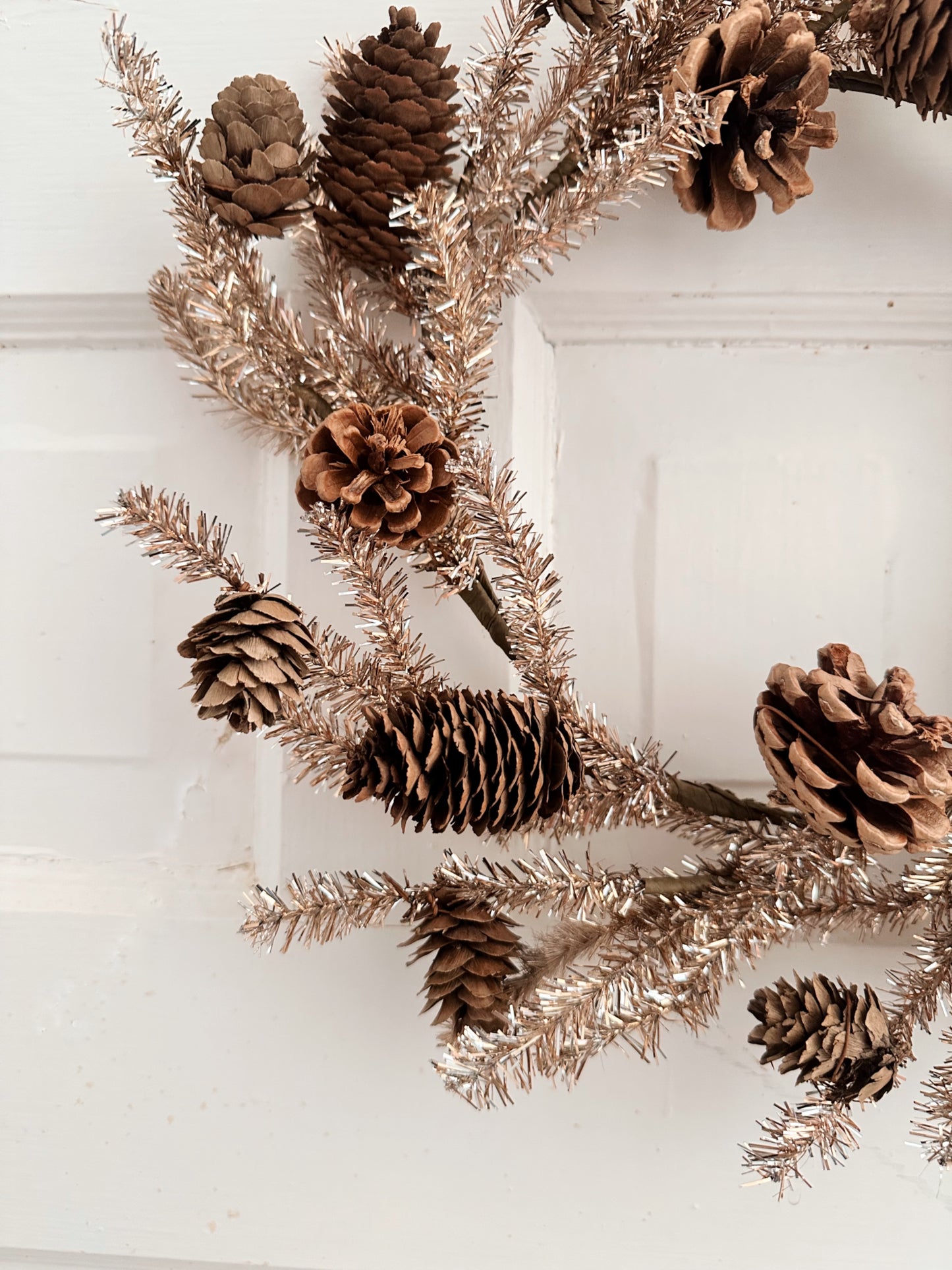 Antique Gold Tinsel Wreath