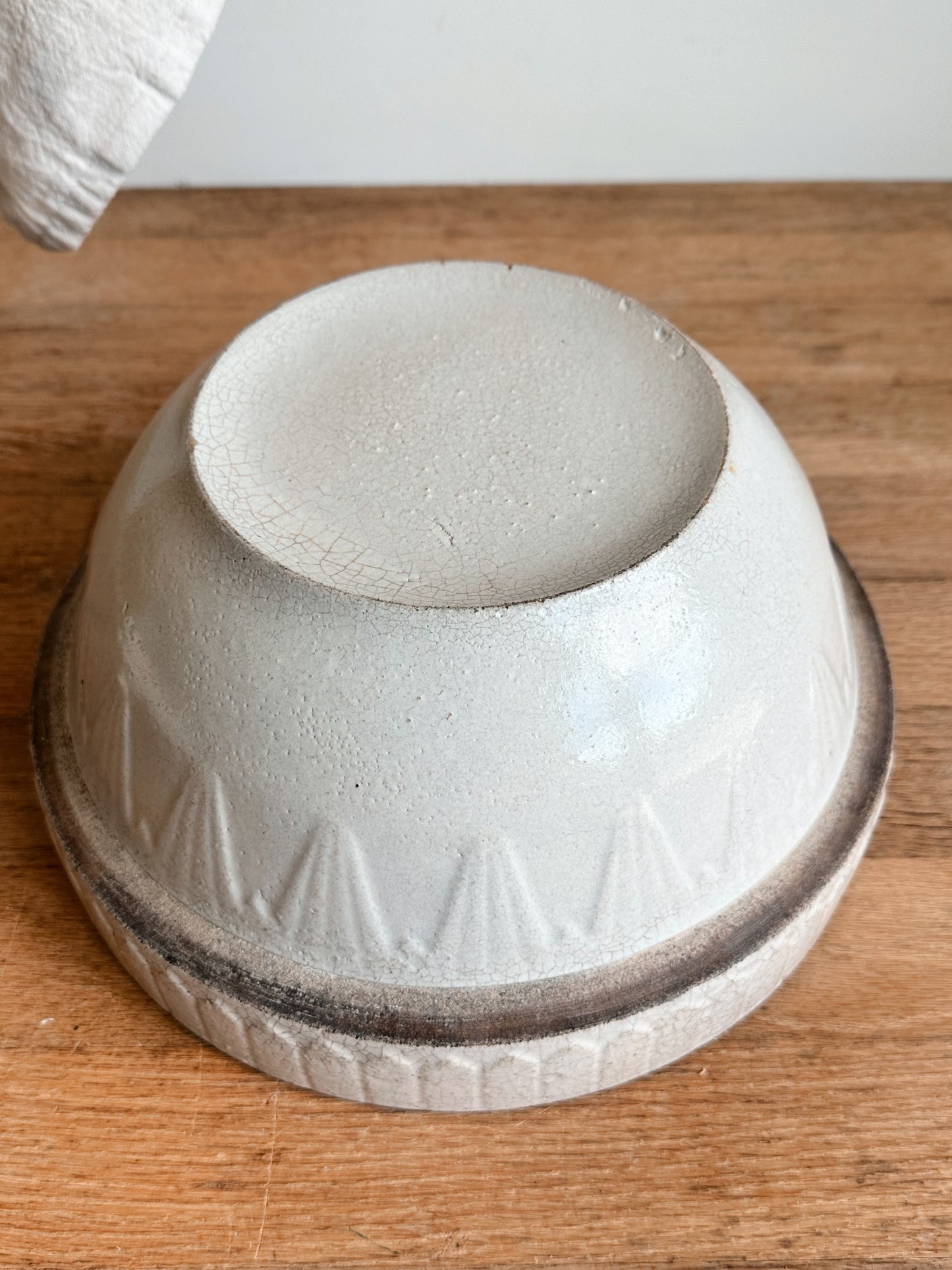 Vintage Picket Fence Stoneware Bowl