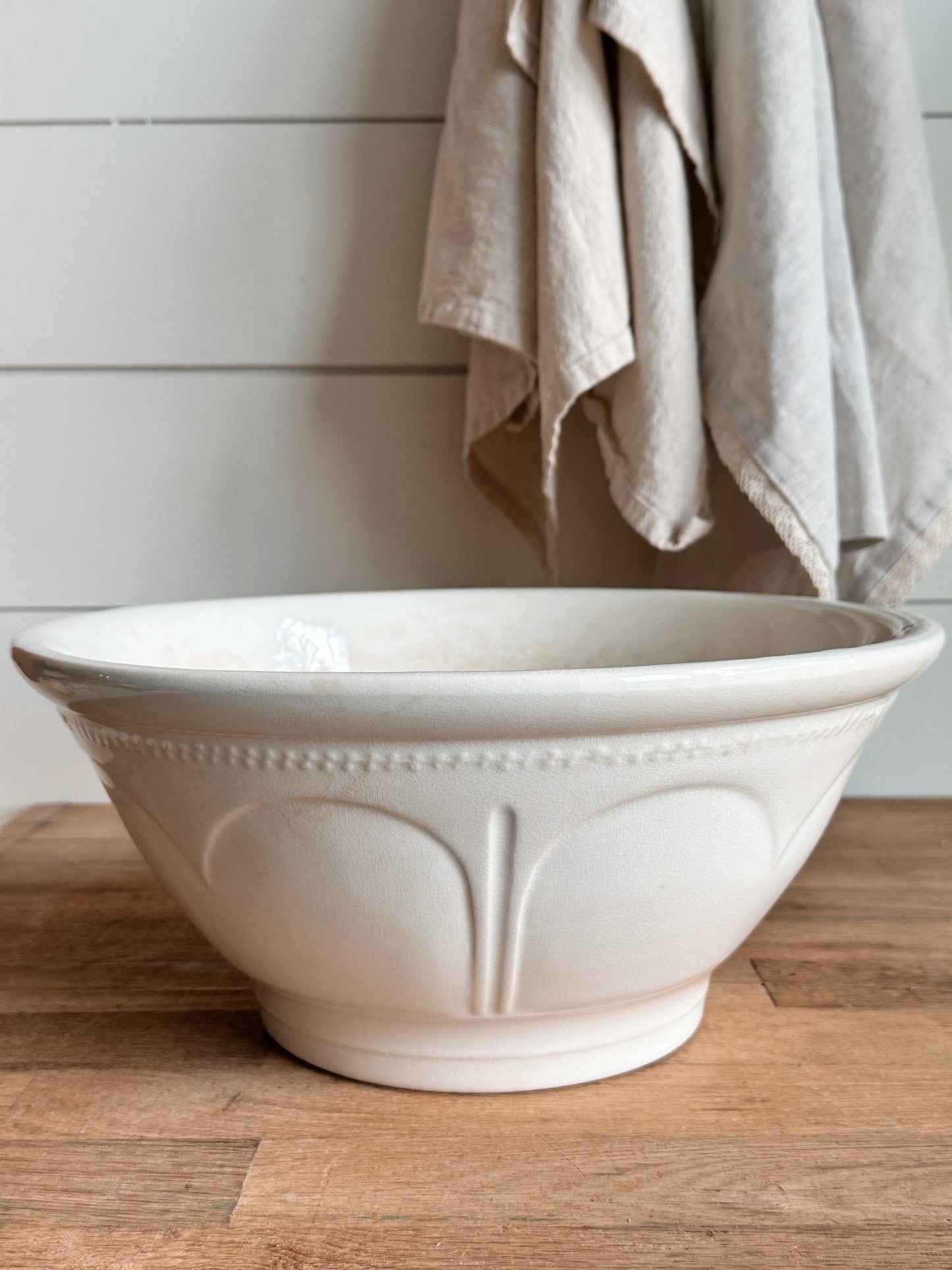 Big Beautiful Vintage Ironstone Heart Bowl