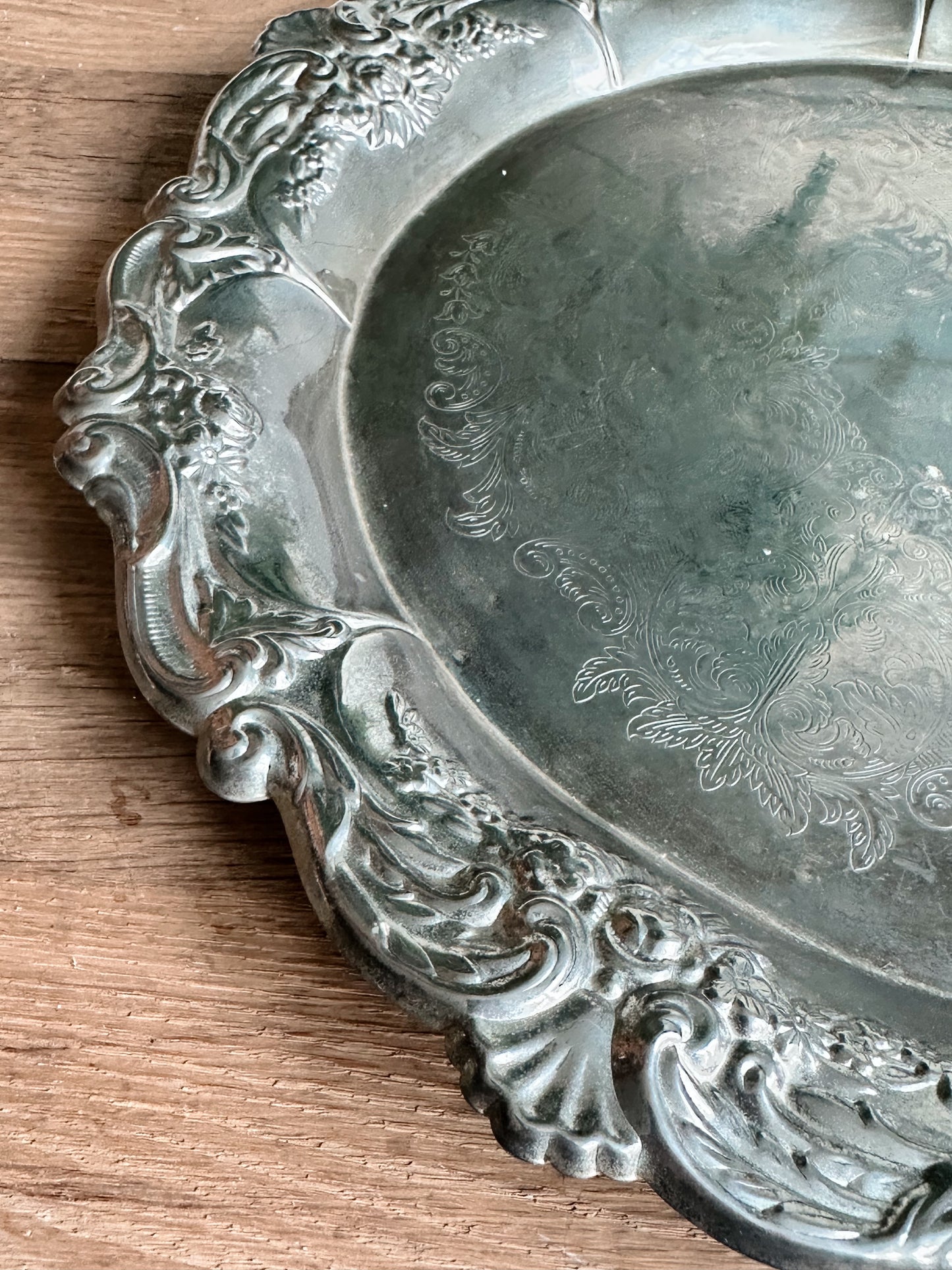 Vintage Silver Plate Serving Tray