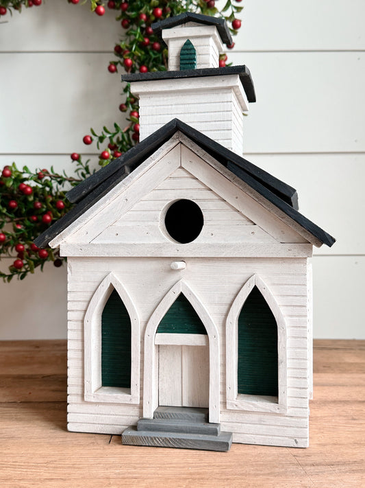 Handmade Church Birdhouse