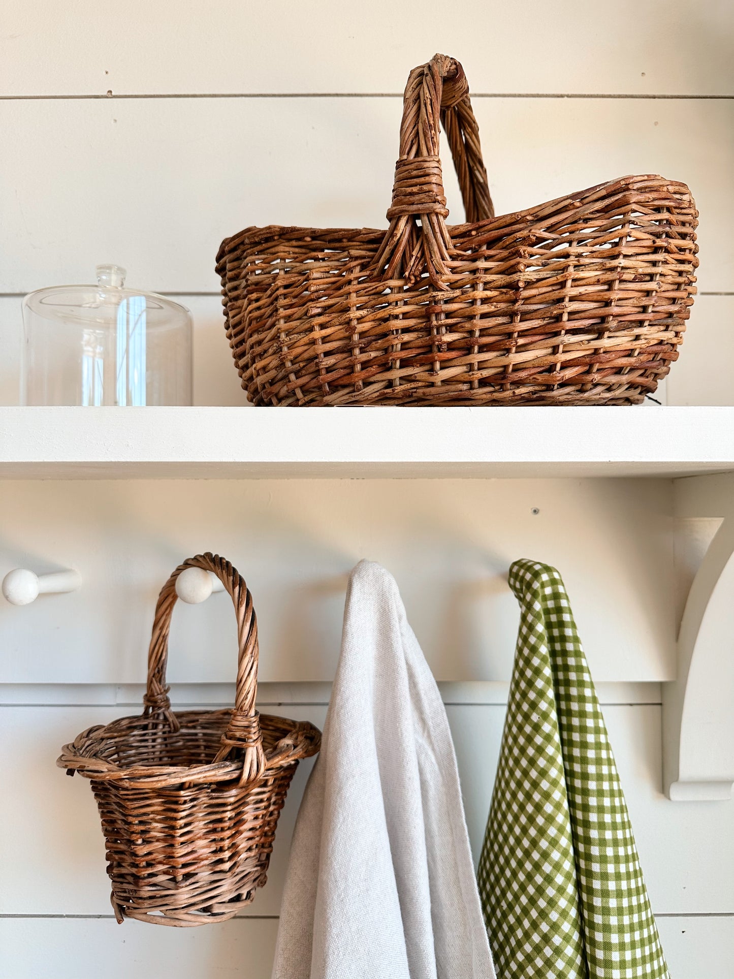 Pair of Vintage Woven Baskets