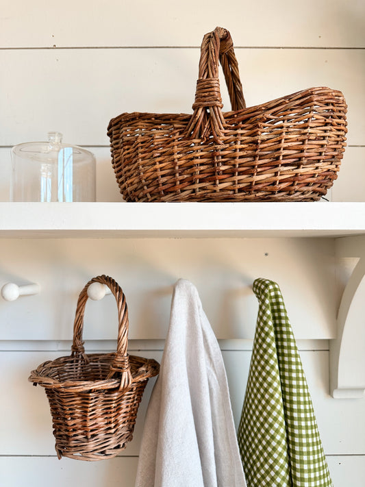 Pair of Vintage Woven Baskets