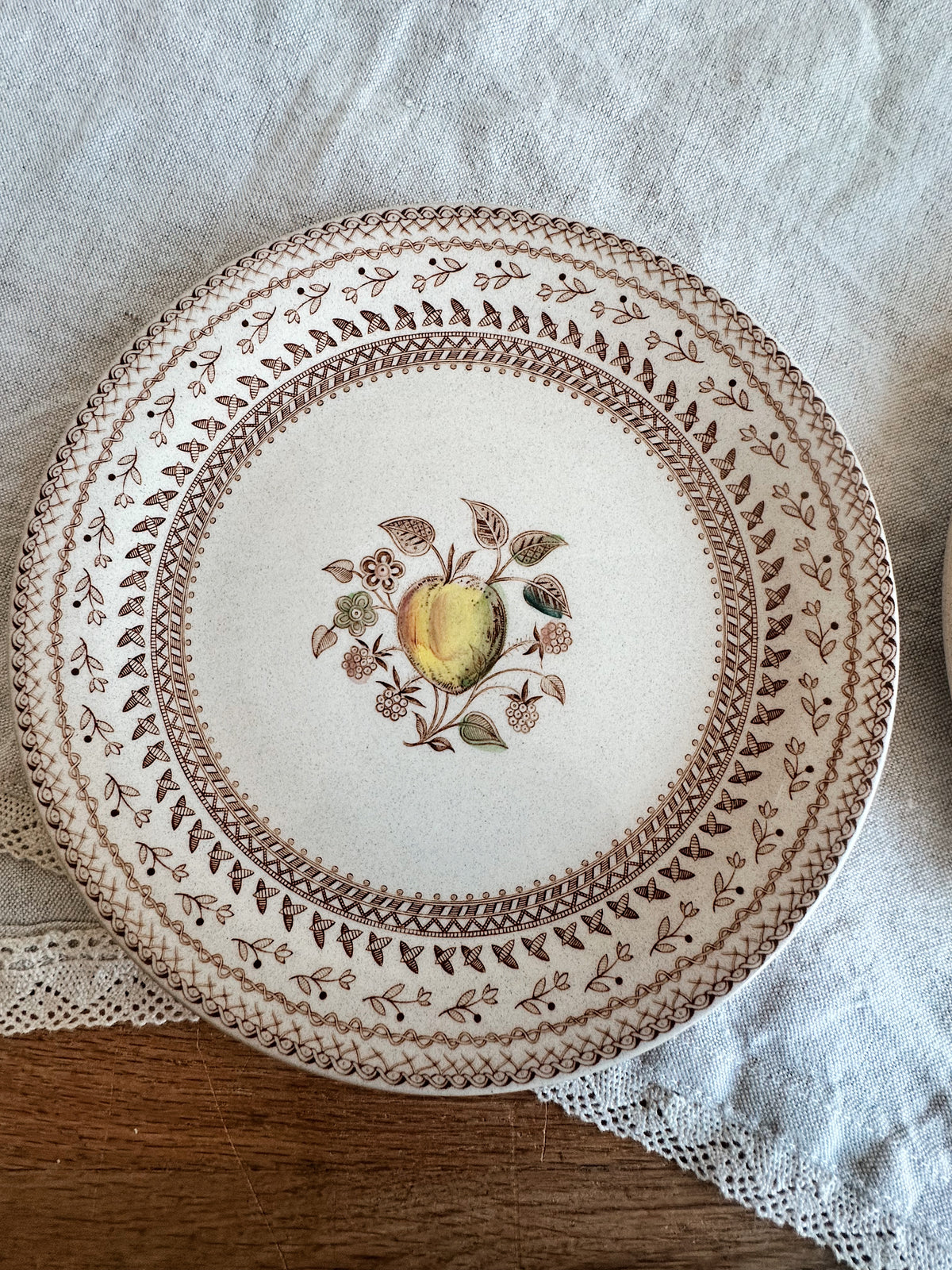 Pair of Vintage Johnson Bros “Fruit Sampler” Dessert Plates