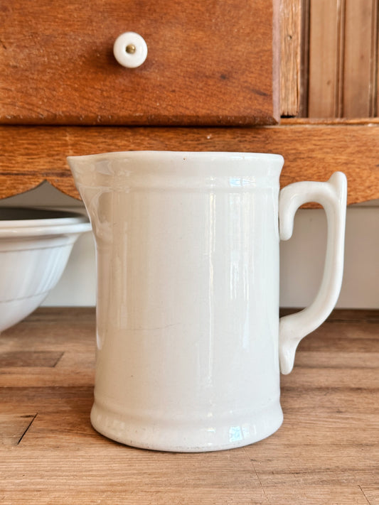 Vintage Ironstone Milk Pitcher (with special note on the bottom)