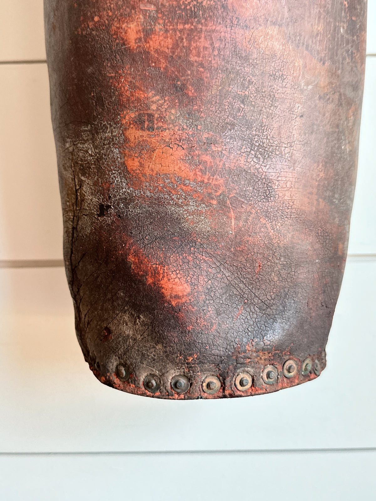 Early Antique Leather Water Pail