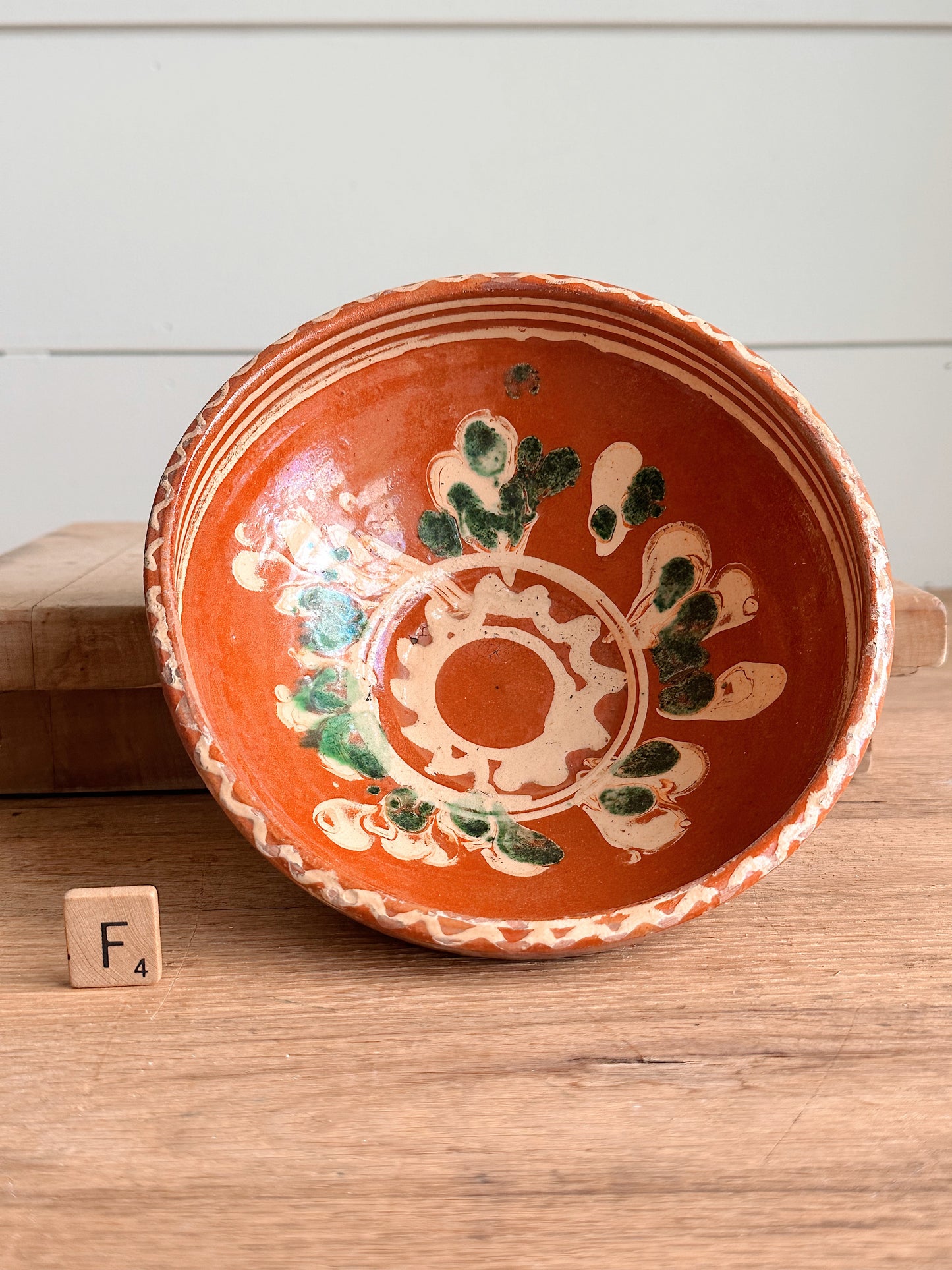Vintage Hand Painted Clay Bowls